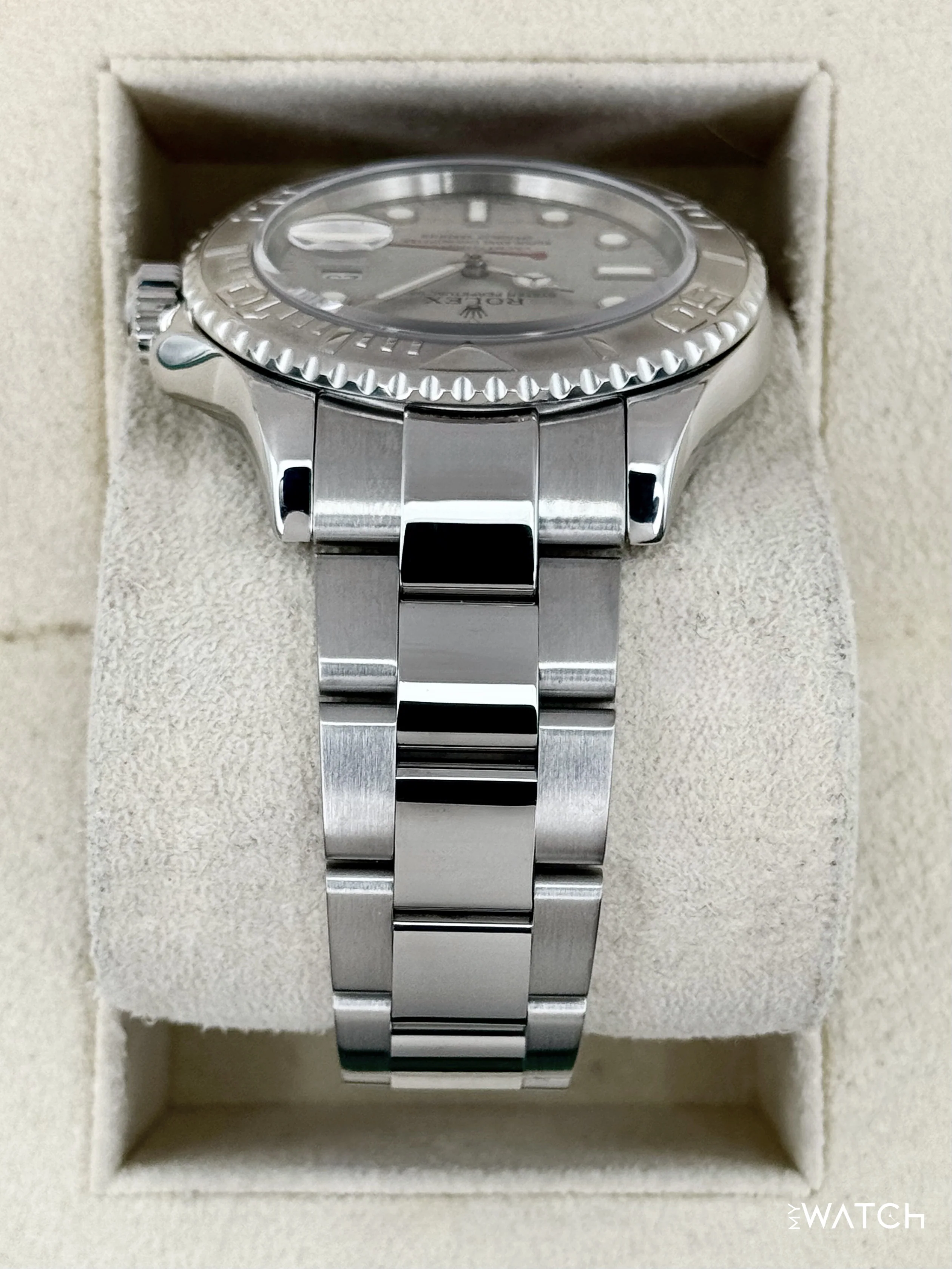2004 Rolex Yacht-Master 40mm 16622 Stainless Steel Oyster Platinum Bezel and Dial - Image 4