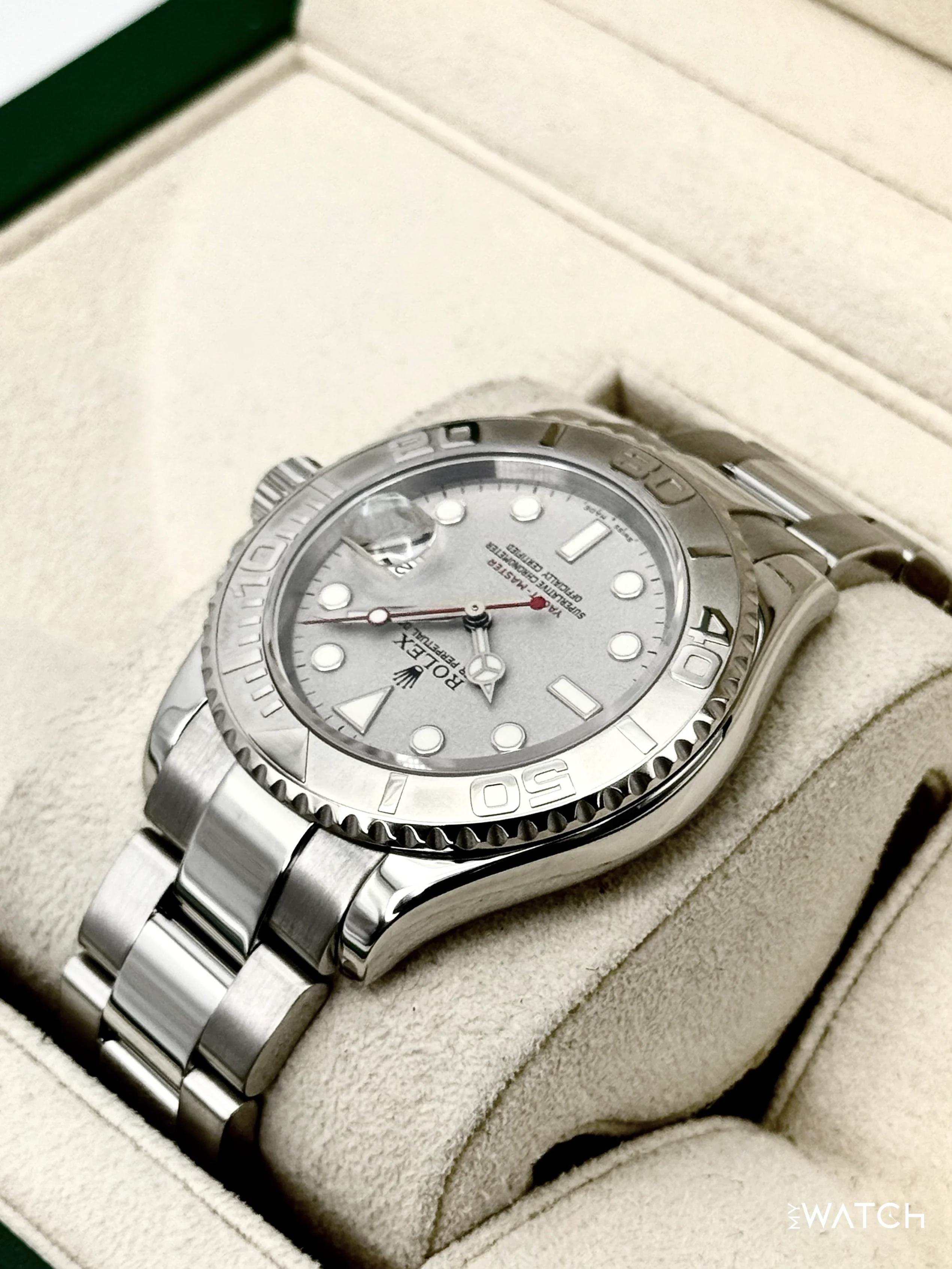 2004 Rolex Yacht-Master 40mm 16622 Stainless Steel Oyster Platinum Bezel and Dial - Image 7