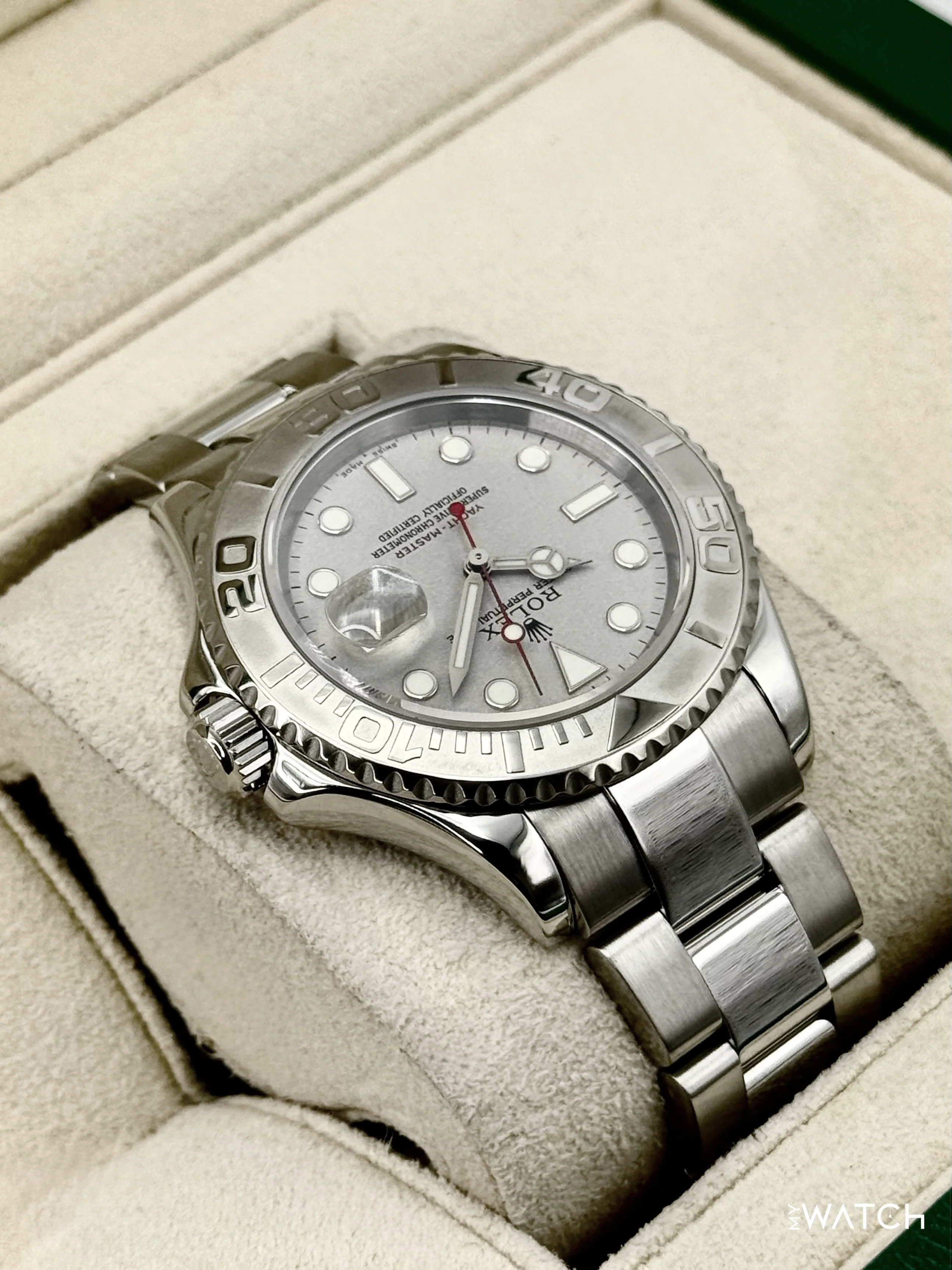 2004 Rolex Yacht-Master 40mm 16622 Stainless Steel Oyster Platinum Bezel and Dial - Image 8
