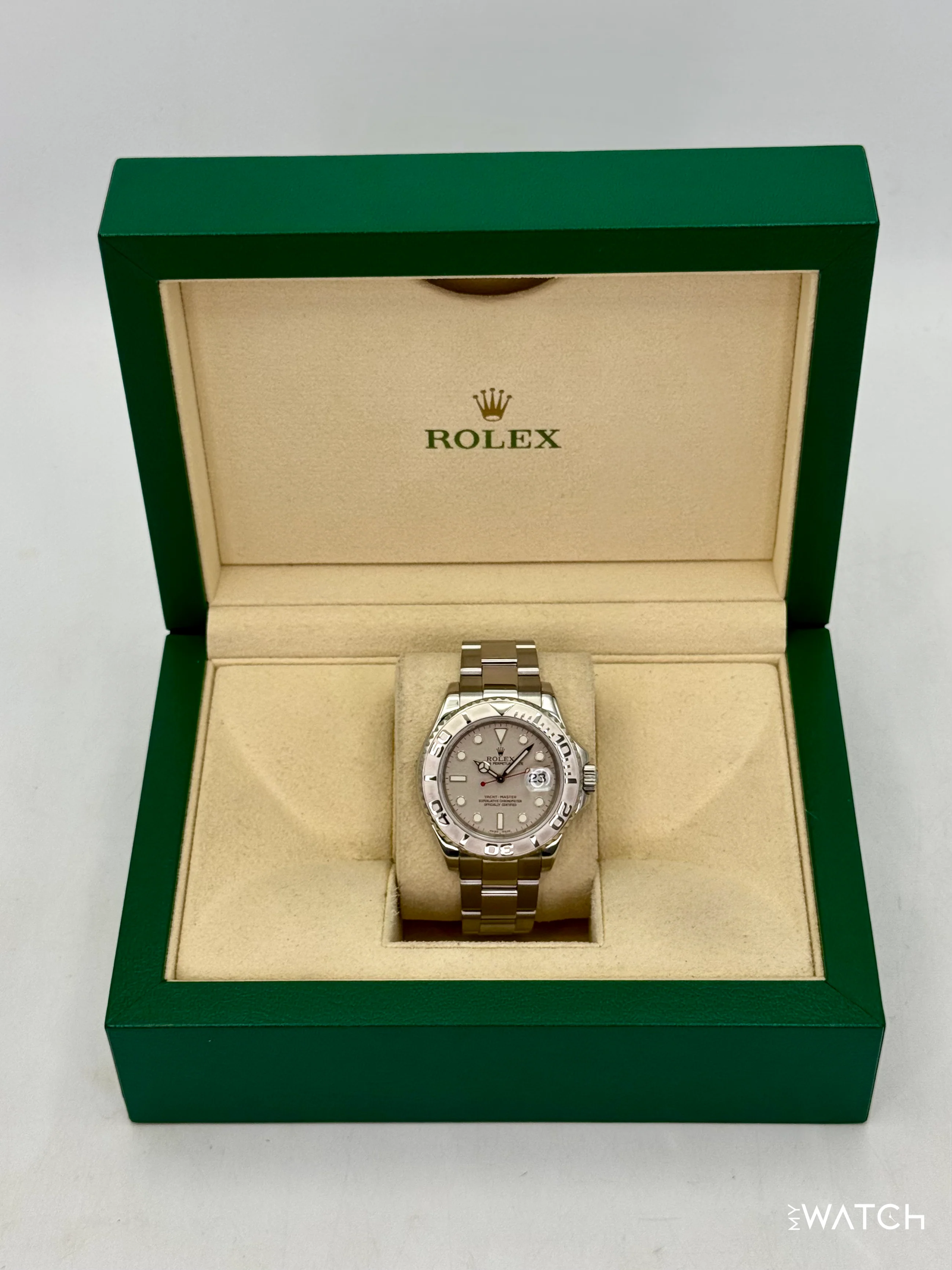 2004 Rolex Yacht-Master 40mm 16622 Stainless Steel Oyster Platinum Bezel and Dial - Image 9