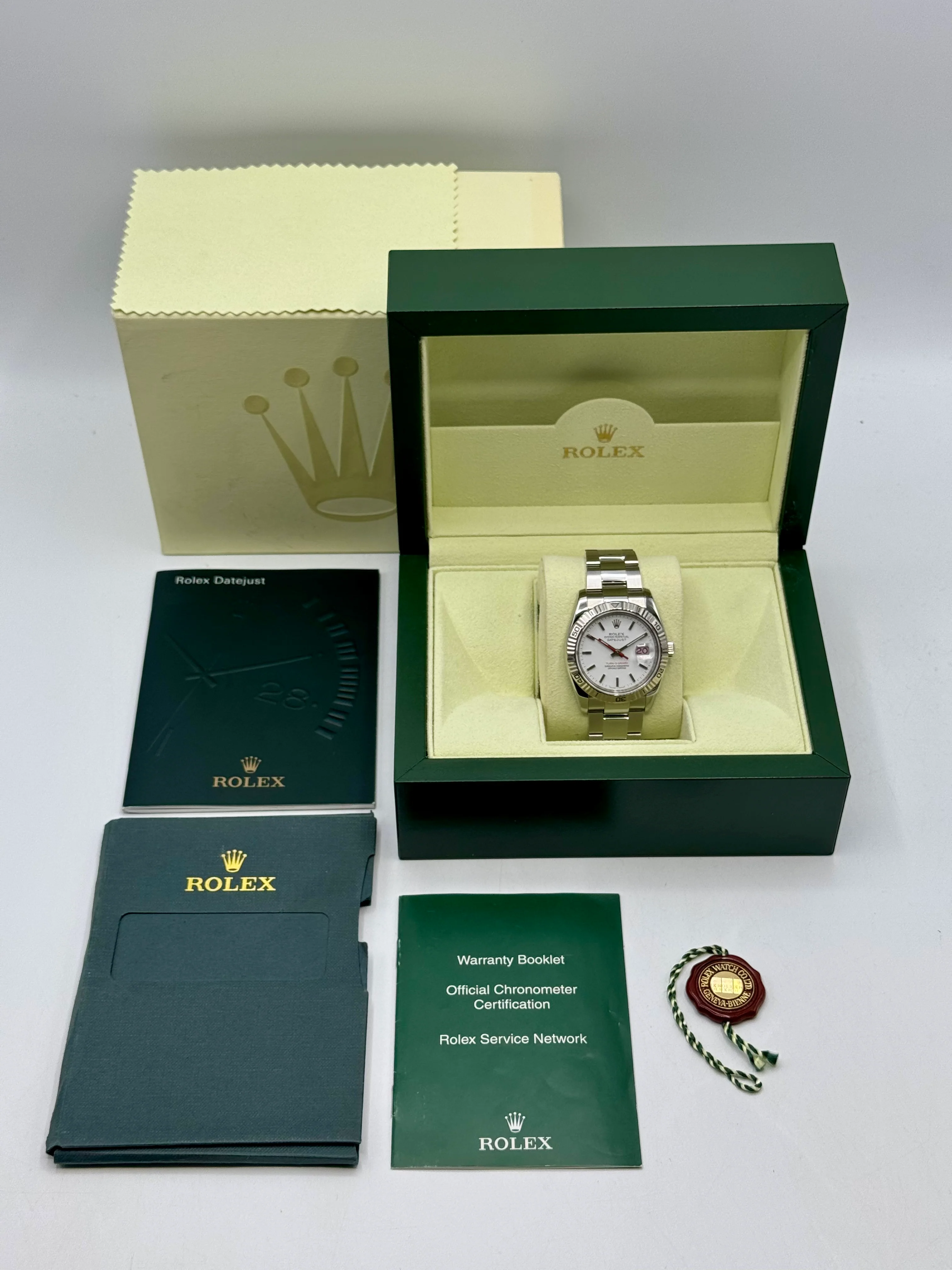2005 Rolex Datejust Turn-O-Graph 36mm 116264 Oyster White Dial - Image 9