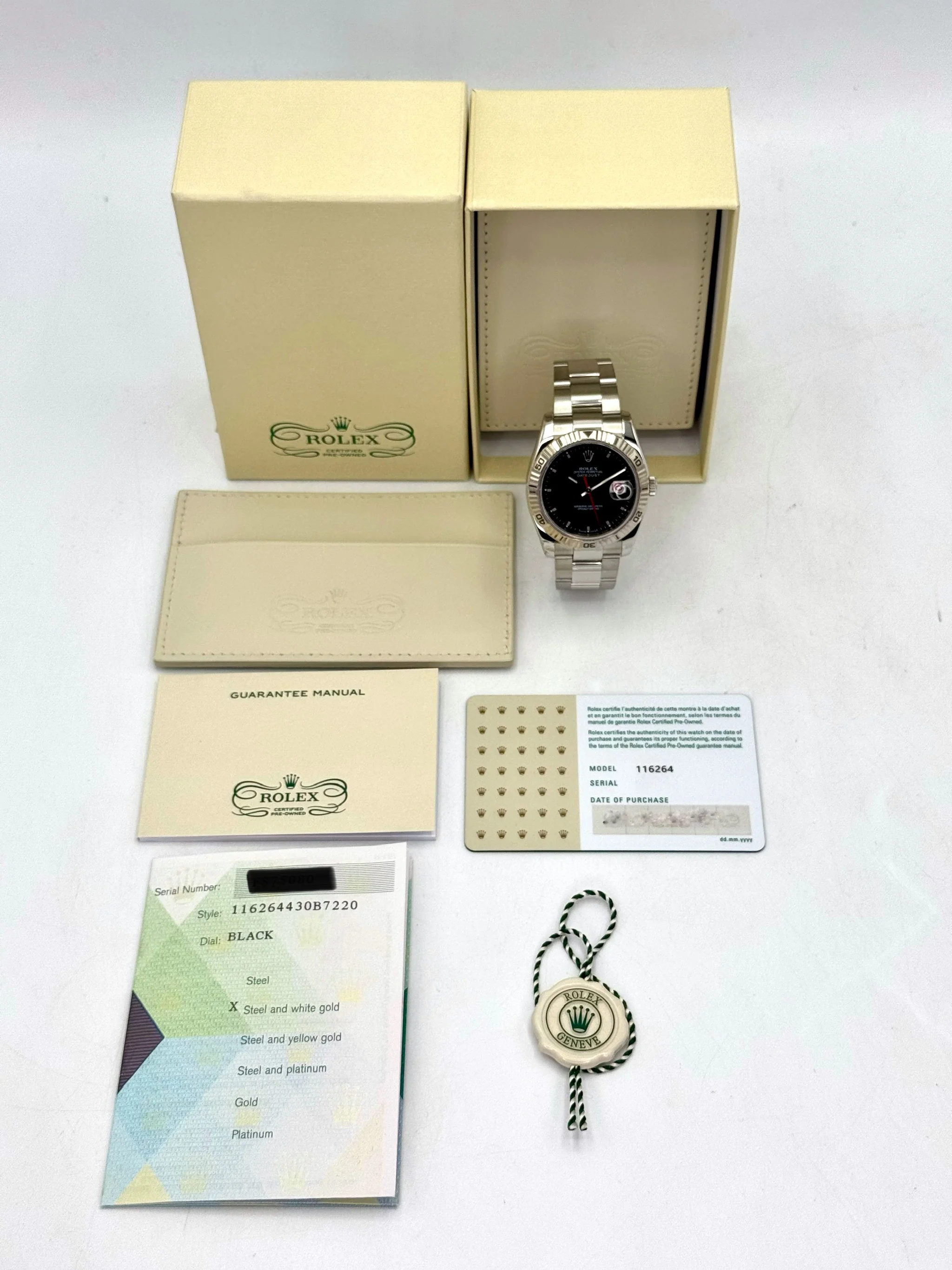 2005 Rolex Datejust Turn-O-Graph 36mm 116264 Oyster Black Dial Dial - Image 9