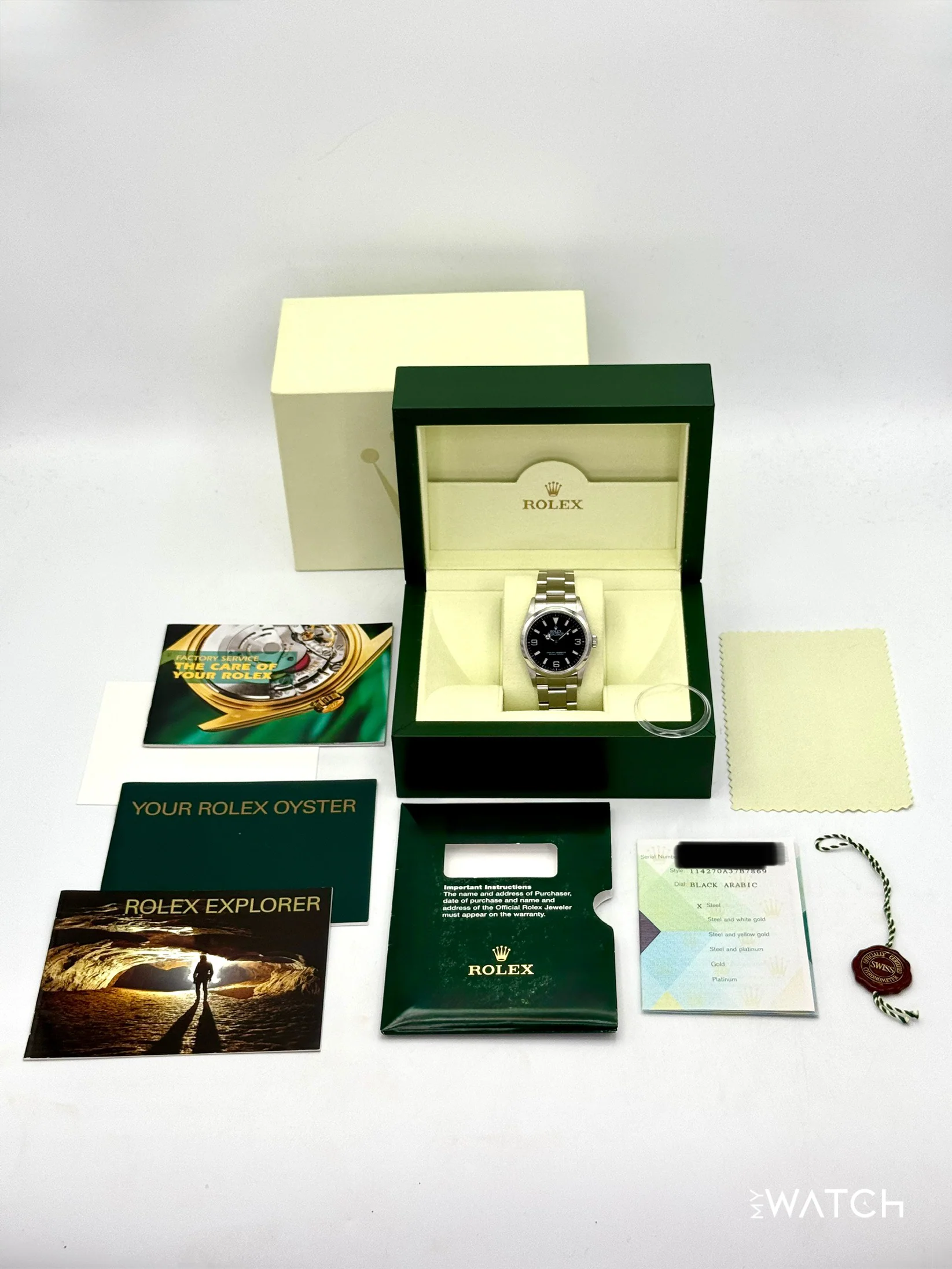 2005 Rolex Explorer 36mm 114270 Stainless Steel Black Dial - Image 10
