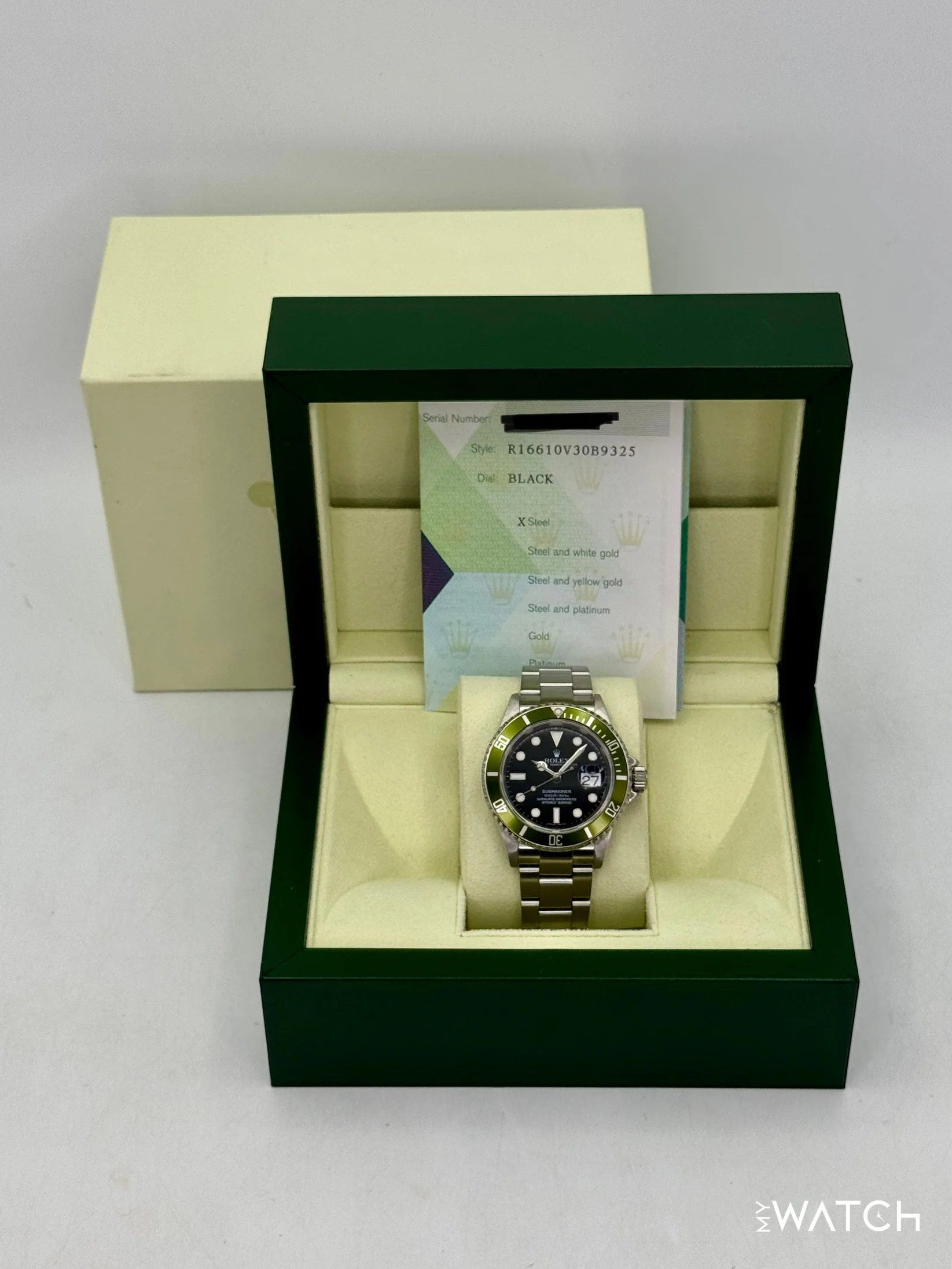 2005 Rolex Submariner "Kermit" 40mm 16610 Stainless Steel Black Dial (Collectors Set) - Image 9