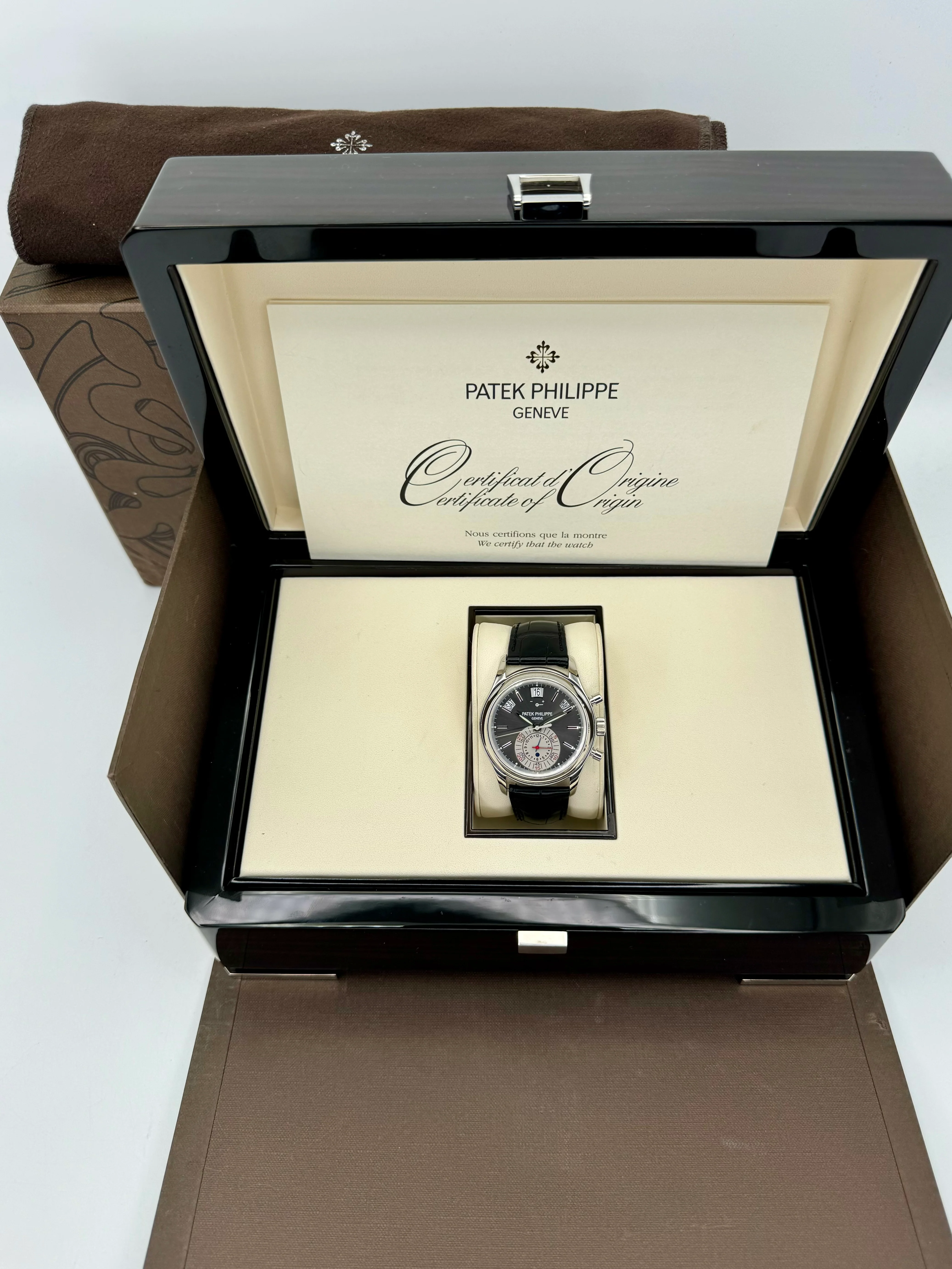 2006 Patek Phillippe Annual Calendar Chrono 40.5mm 5960P Black Dial - Image 12