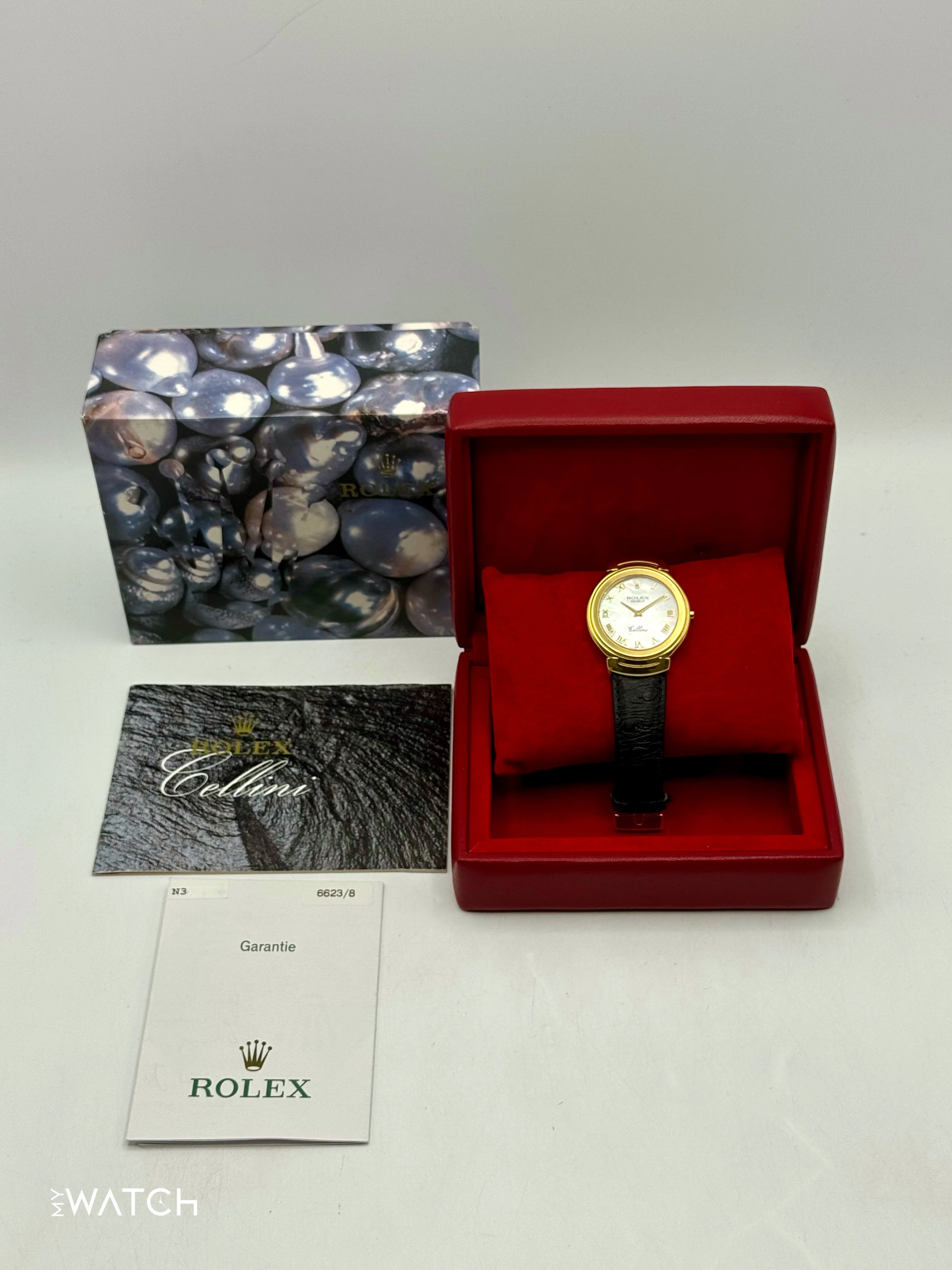 2006 Rolex Cellini 37mm 6623/8 18kt Yellow Gold Mother of Pearl Dial - Image 9