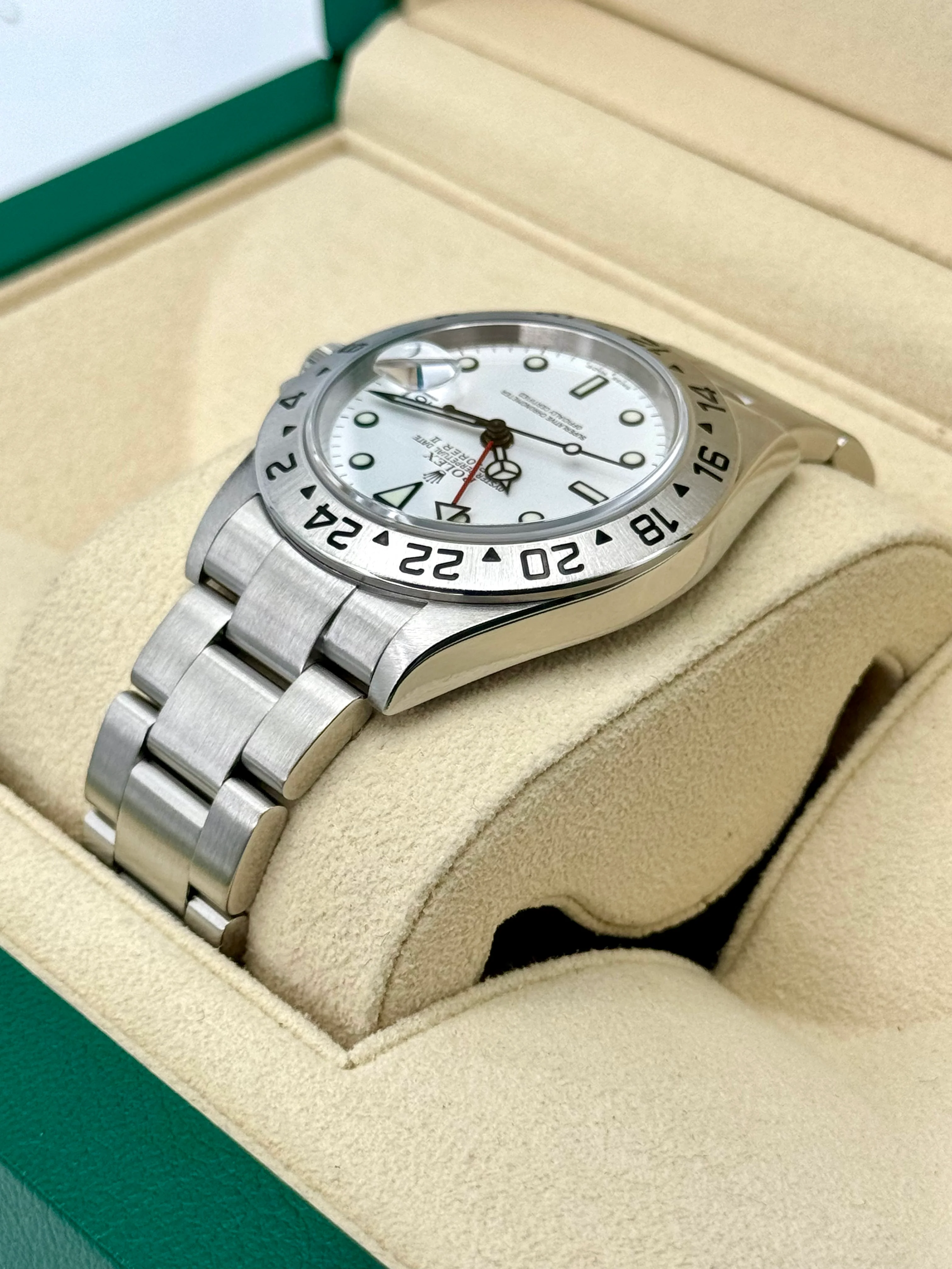 2006 Rolex Explorer II 40mm 16570 Stainless Steel Polar White Dial - Image 7