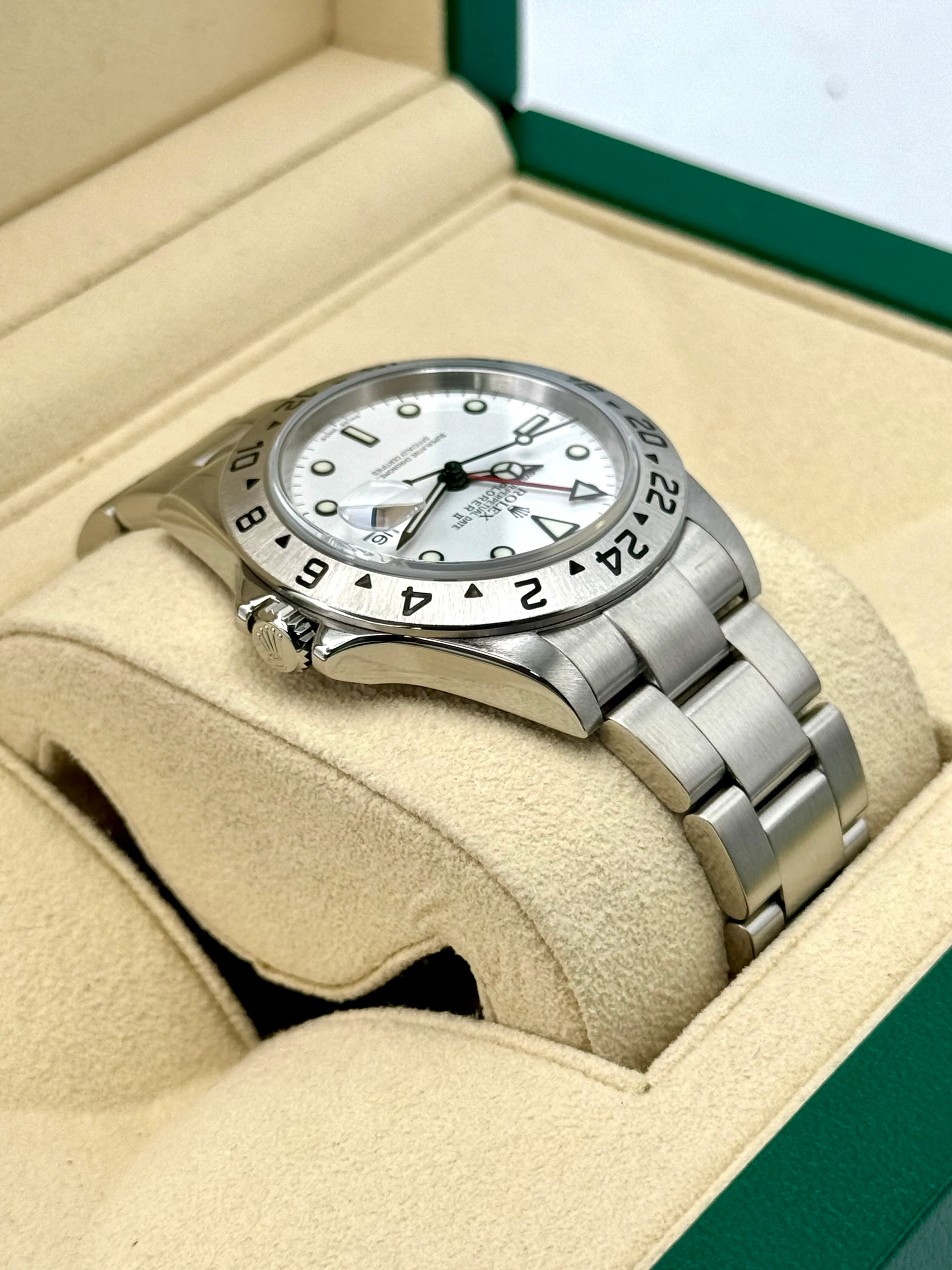 2006 Rolex Explorer II 40mm 16570 Stainless Steel Polar White Dial - Image 8