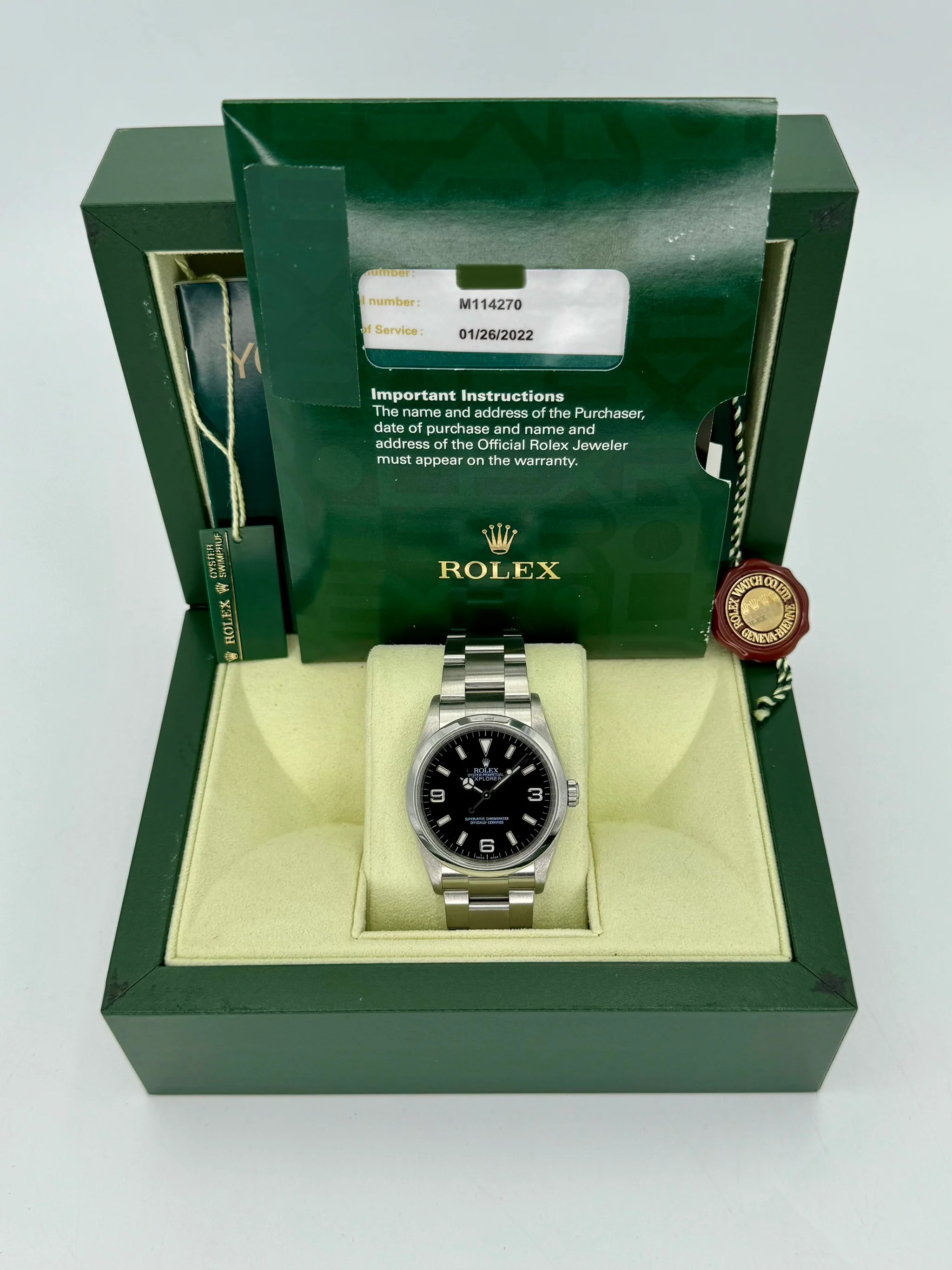 2007 Rolex Explorer 36mm 114270 Stainless Steel Black Dial - Image 11