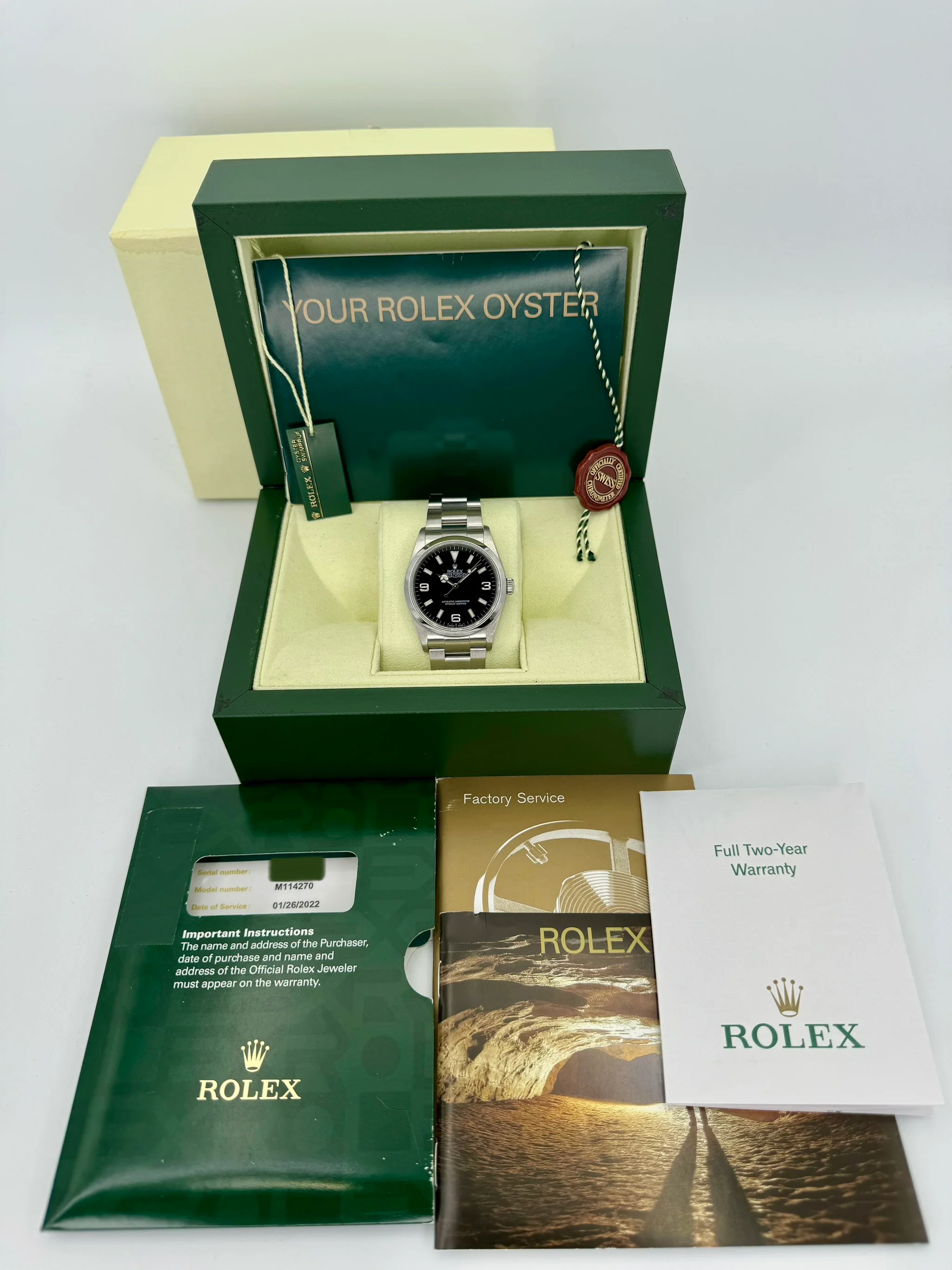 2007 Rolex Explorer 36mm 114270 Stainless Steel Black Dial - Image 12