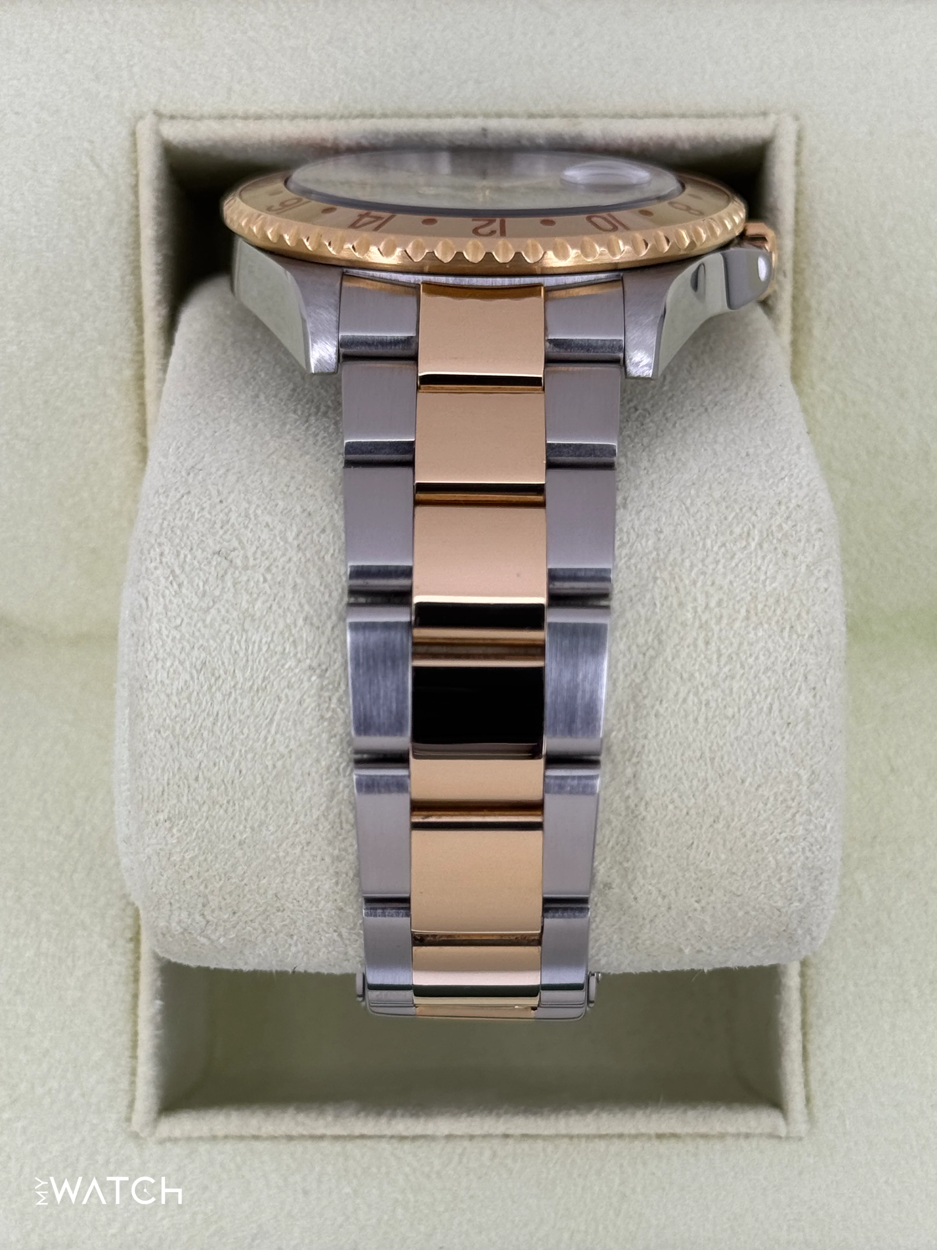 2007 Rolex GMT-Master II 40mm 16713 Slate Grey Serti Diamond Ruby Dial - Image 3