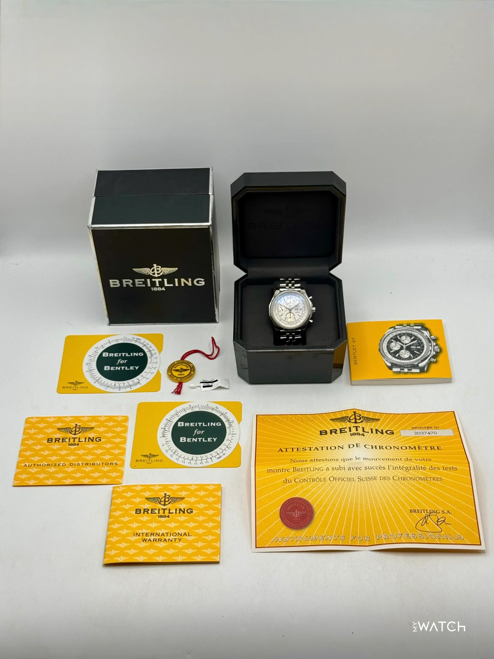 2008 Breitling Bentley Gt 45mm A1336212 Stainless Steel White Dial - Image 10