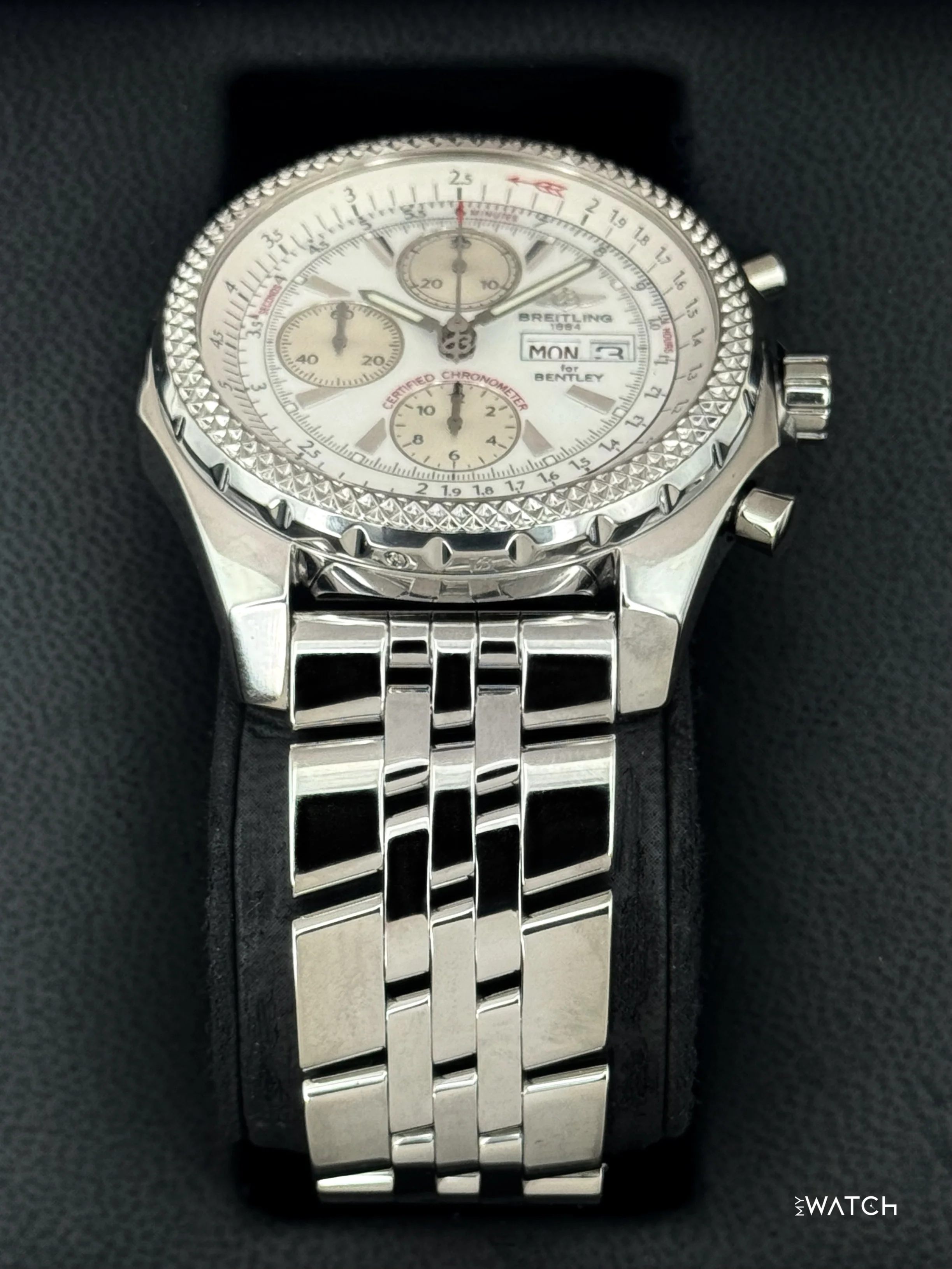 2008 Breitling Bentley Gt 45mm A1336212 Stainless Steel White Dial - Image 3