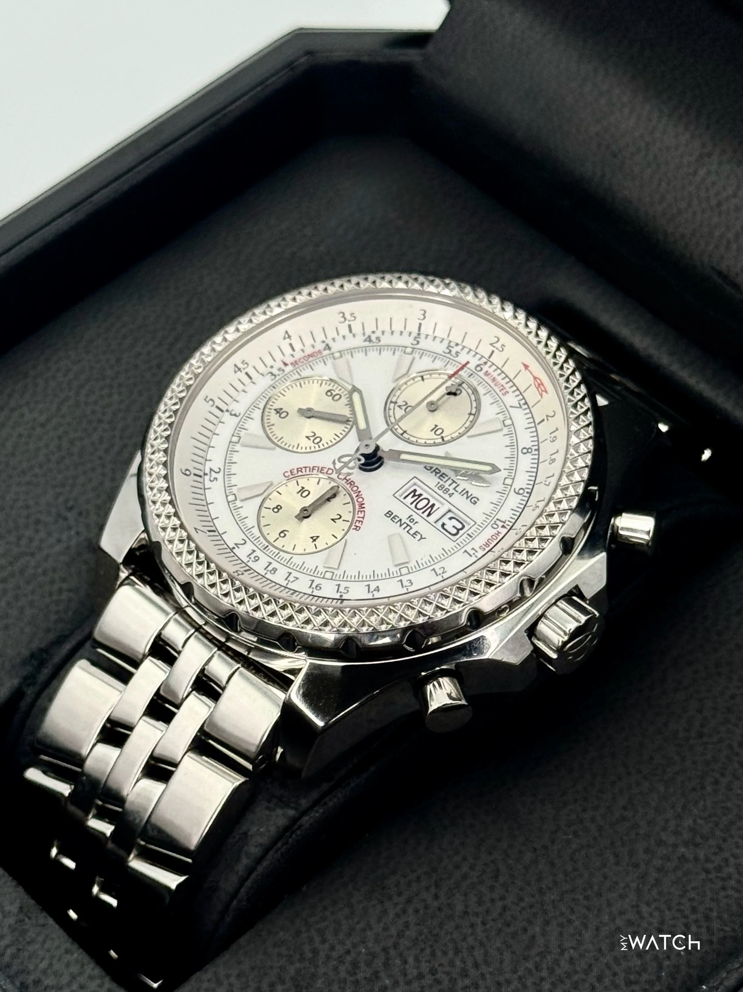 2008 Breitling Bentley Gt 45mm A1336212 Stainless Steel White Dial - Image 5