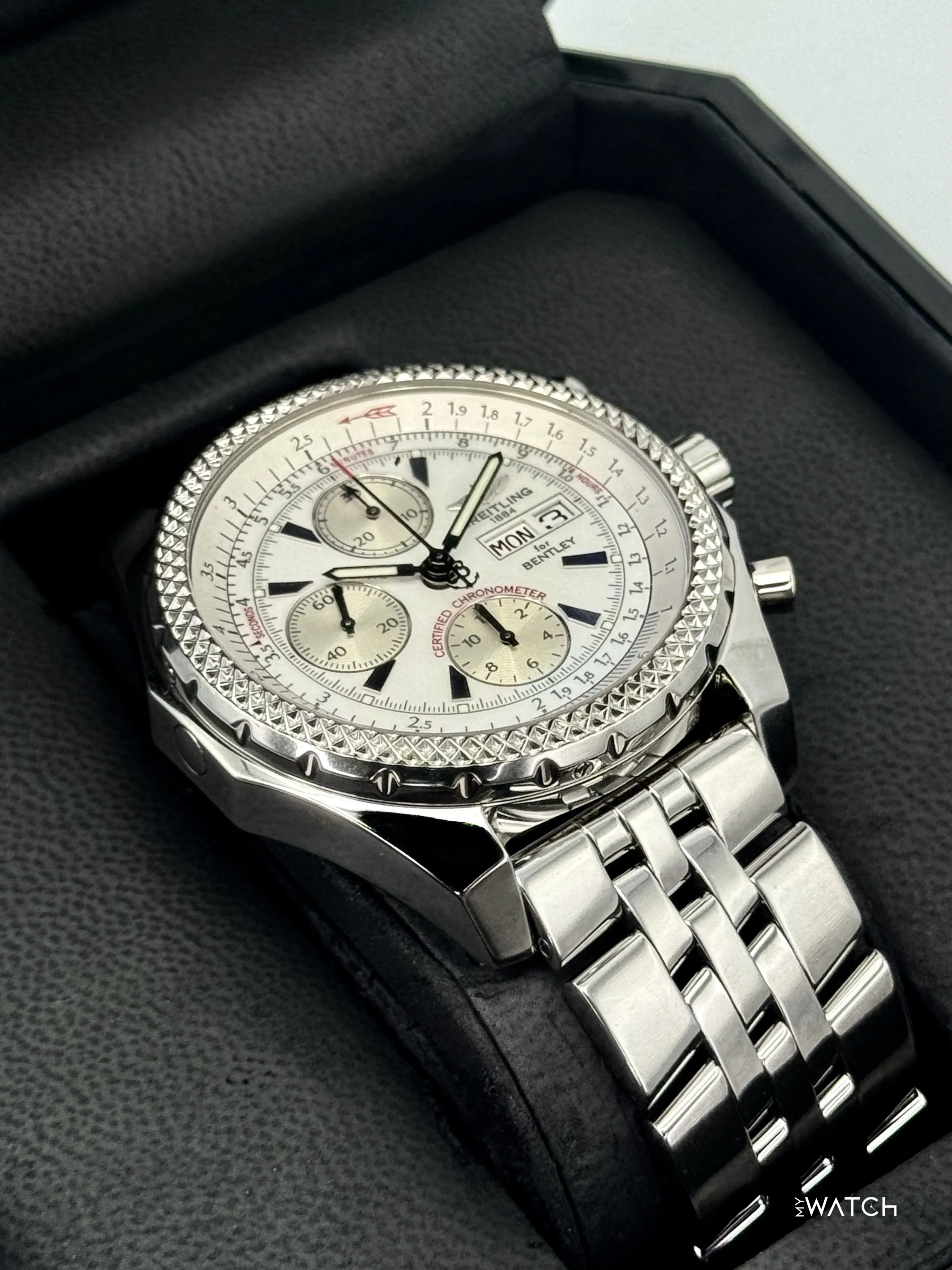2008 Breitling Bentley Gt 45mm A1336212 Stainless Steel White Dial - Image 6