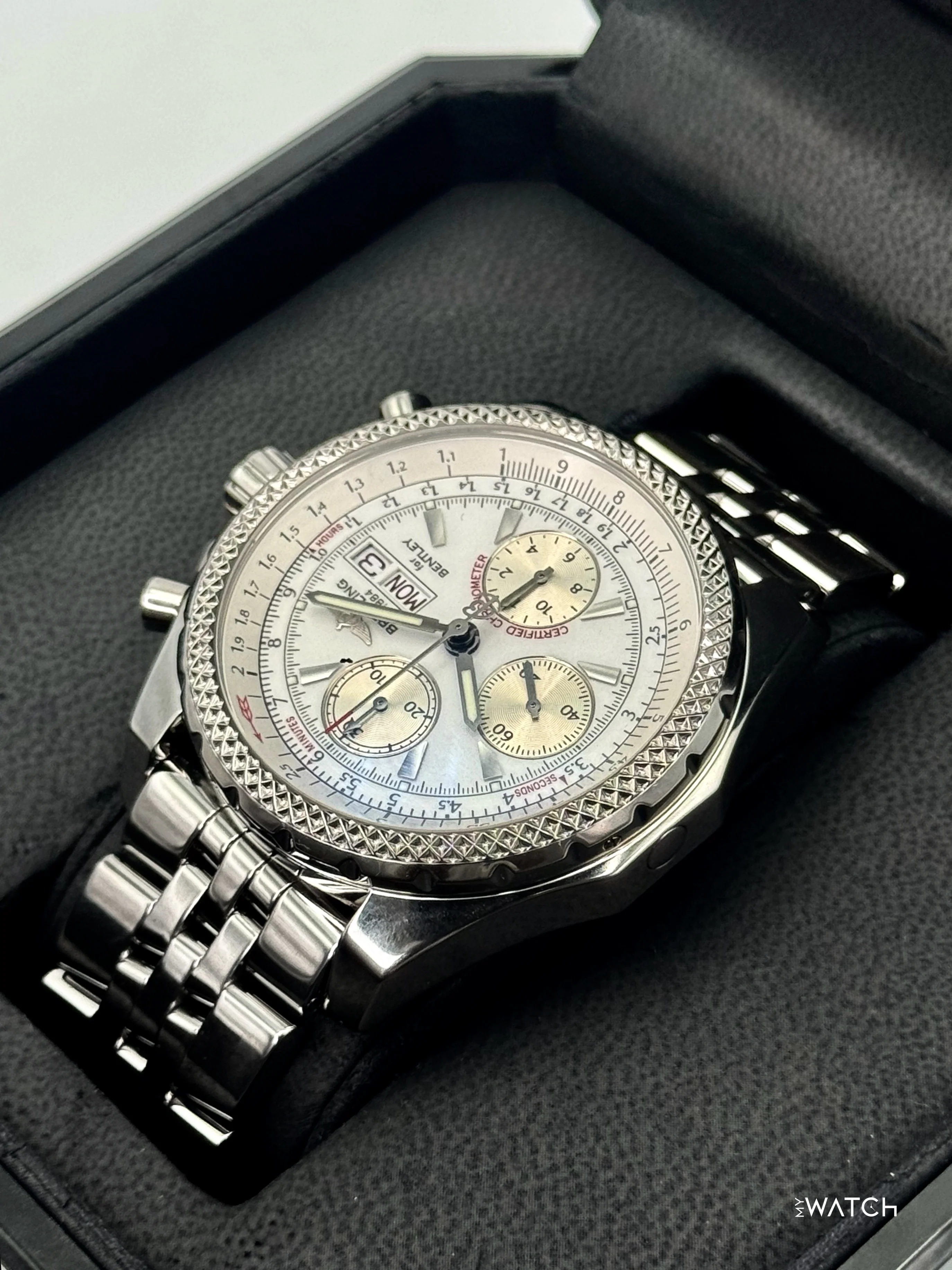 2008 Breitling Bentley Gt 45mm A1336212 Stainless Steel White Dial - Image 7