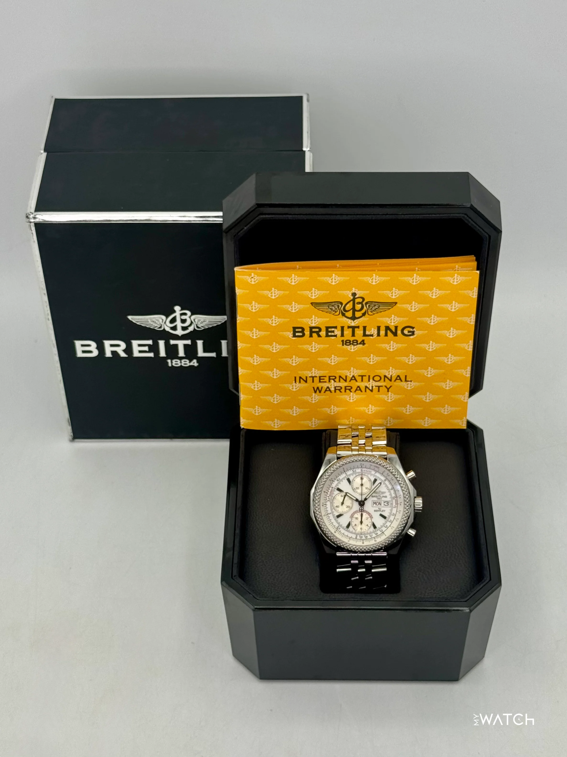 2008 Breitling Bentley Gt 45mm A1336212 Stainless Steel White Dial - Image 9