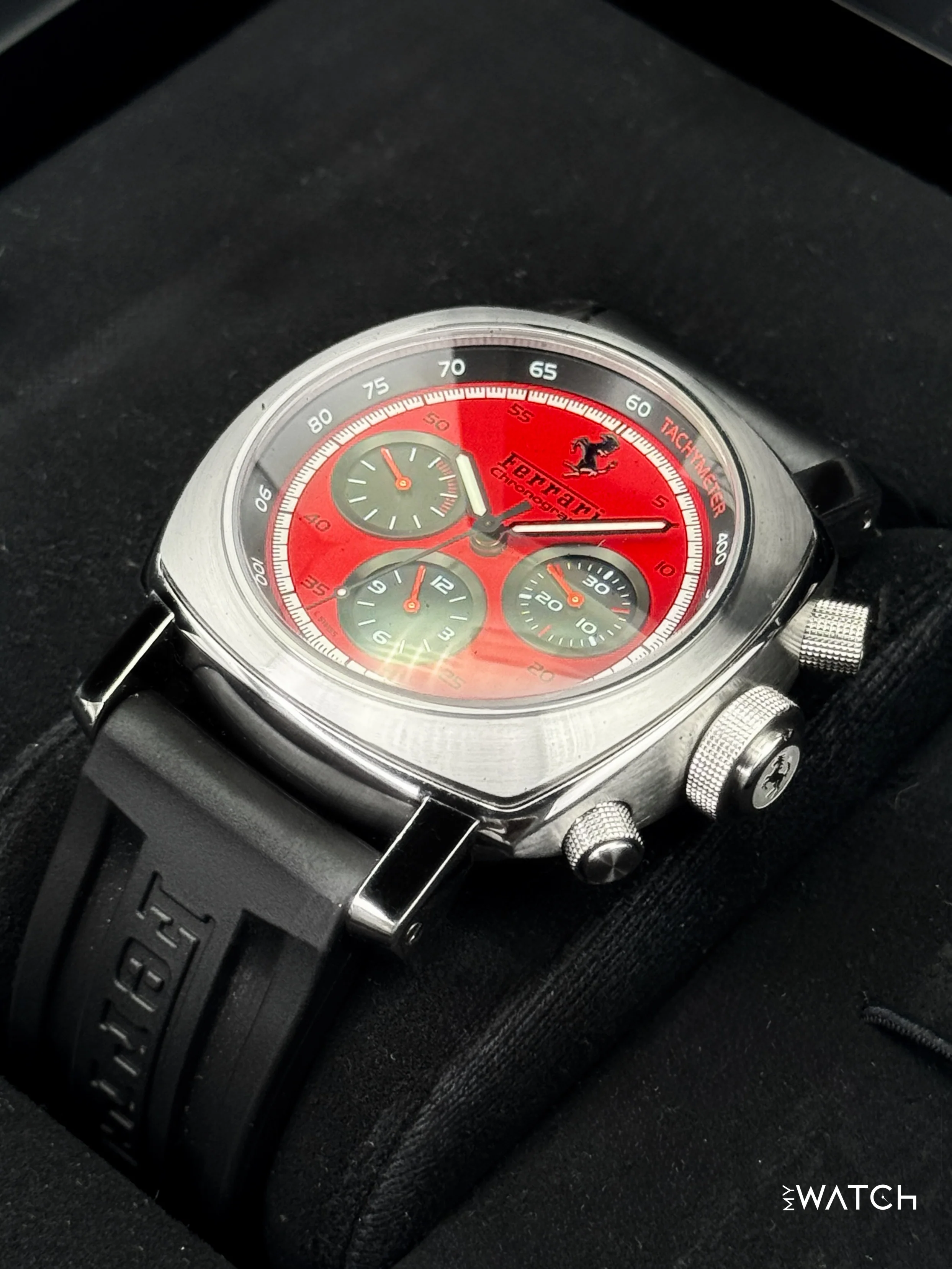 2008 Panerai Ferrari GT Chronograph 45mm F6656 Stainless Steel Red Dial - Image 5