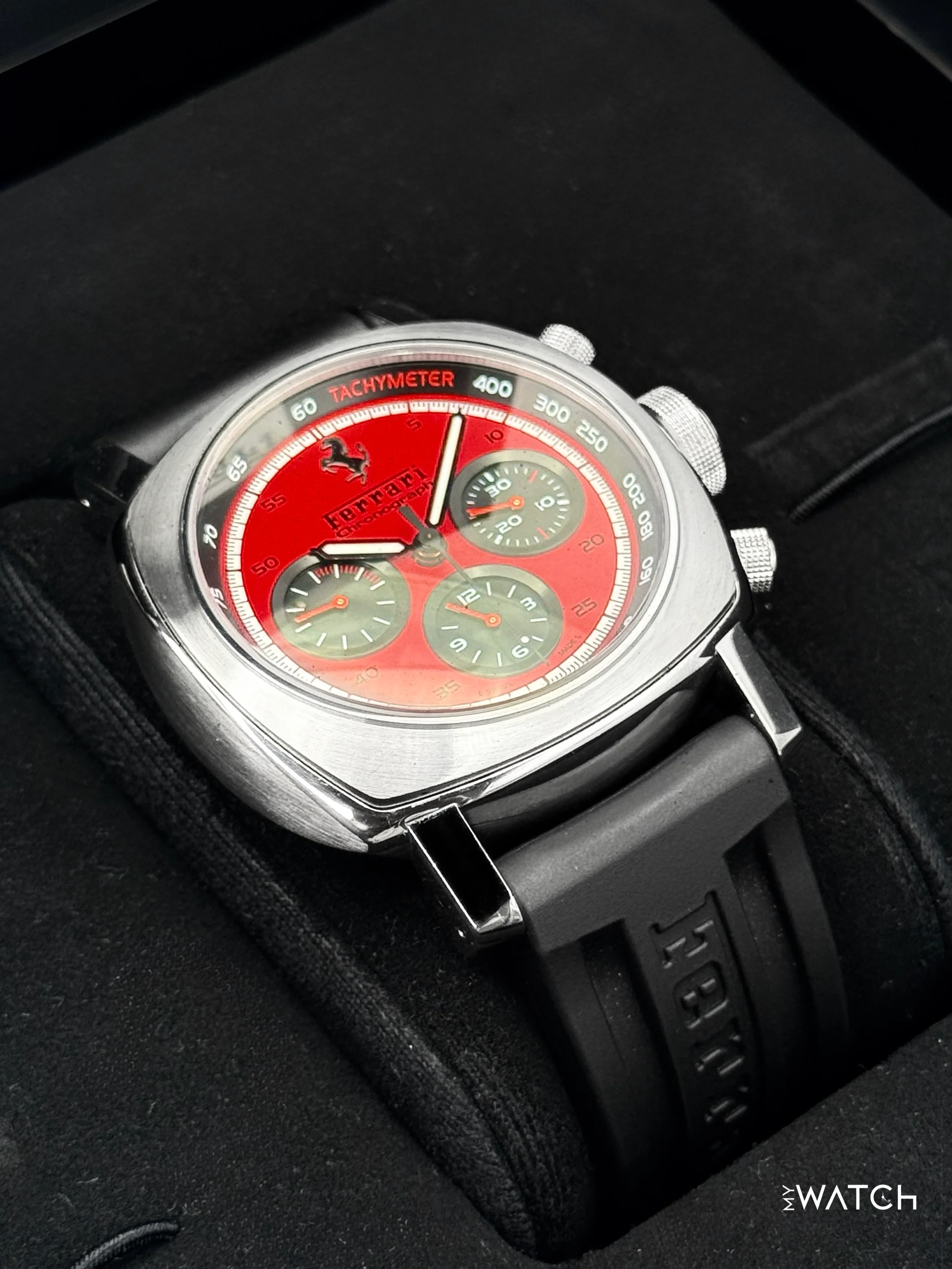 2008 Panerai Ferrari GT Chronograph 45mm F6656 Stainless Steel Red Dial - Image 6