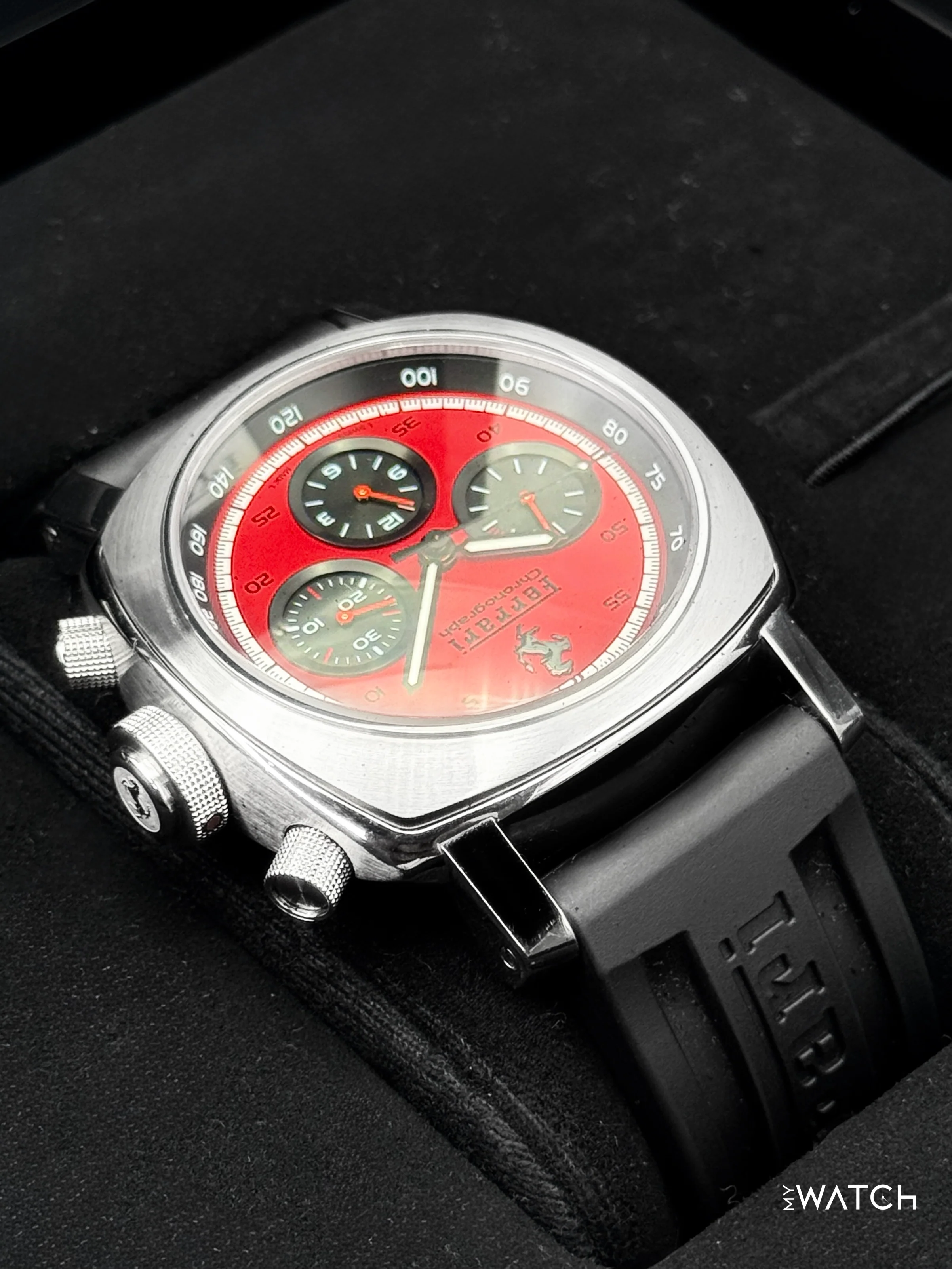 2008 Panerai Ferrari GT Chronograph 45mm F6656 Stainless Steel Red Dial - Image 8