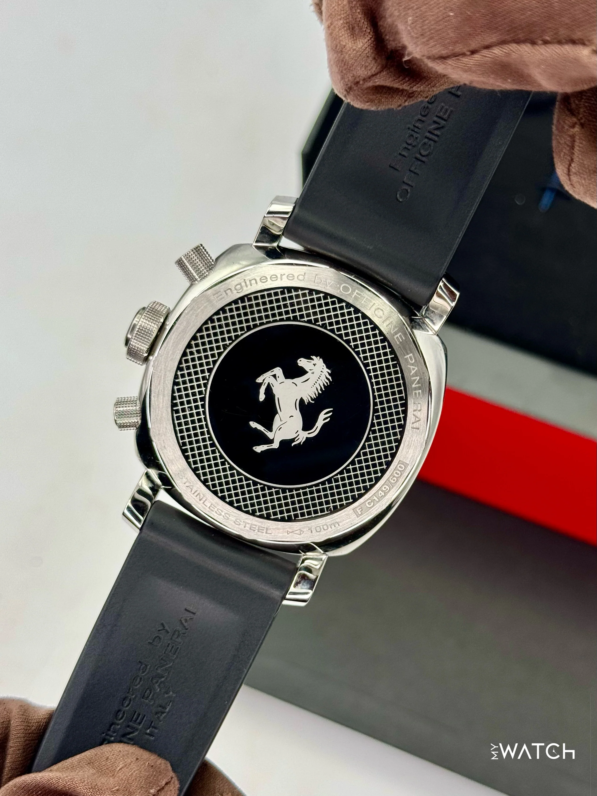 2008 Panerai Ferrari GT Chronograph 45mm F6656 Stainless Steel Red Dial - Image 9