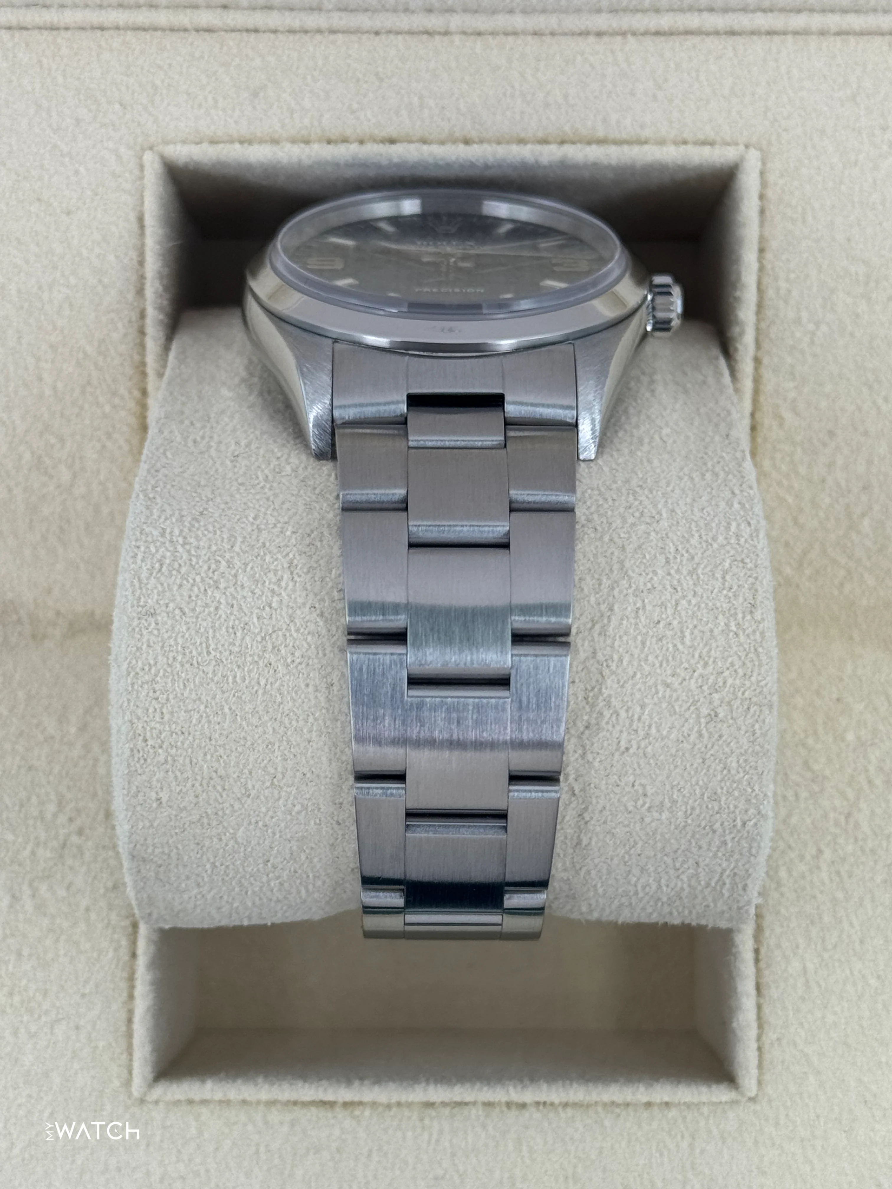 2008 Rolex Air-King 34mm 14000M Stainless Steel Blue Dial - Image 3