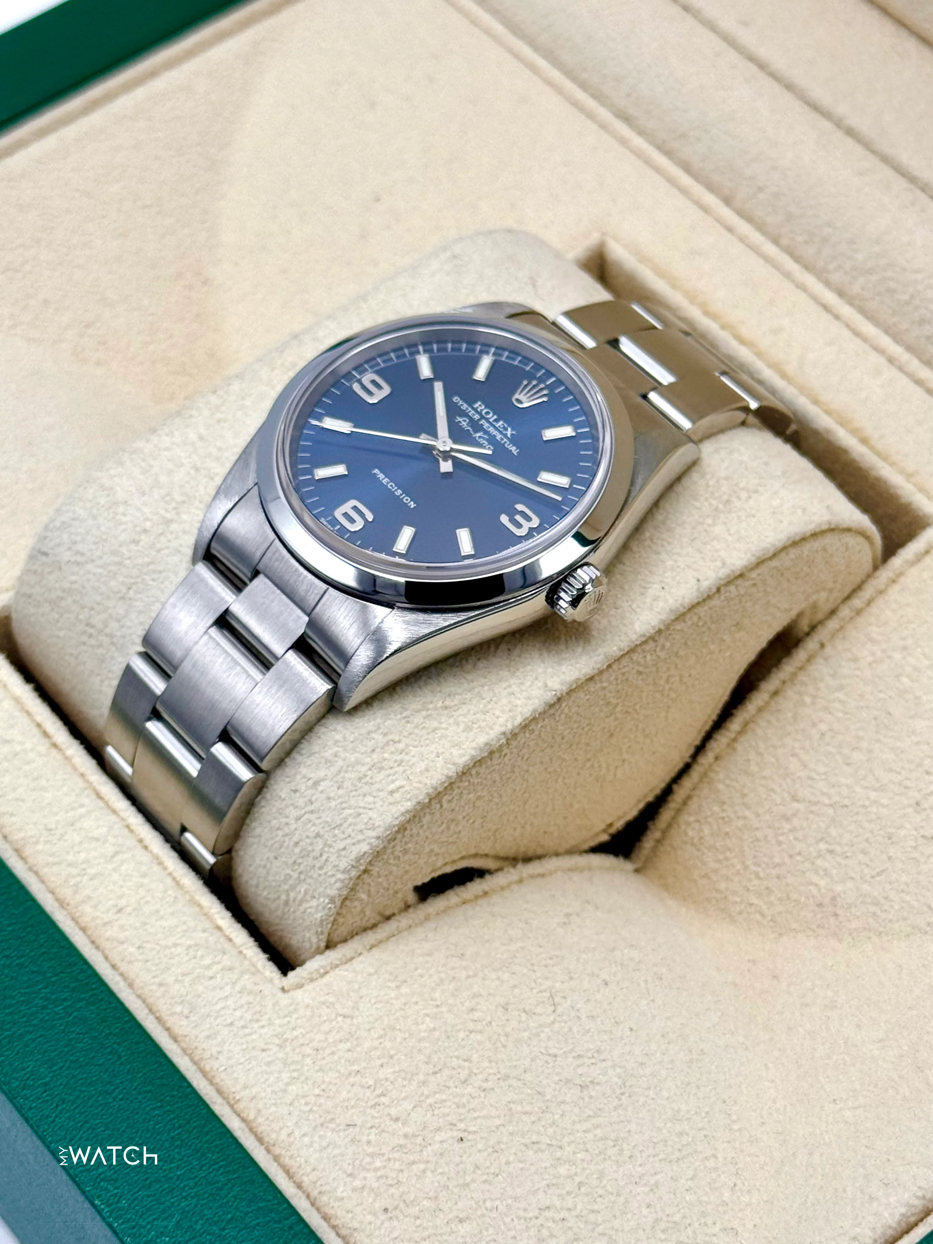 2008 Rolex Air-King 34mm 14000M Stainless Steel Blue Dial - Image 5