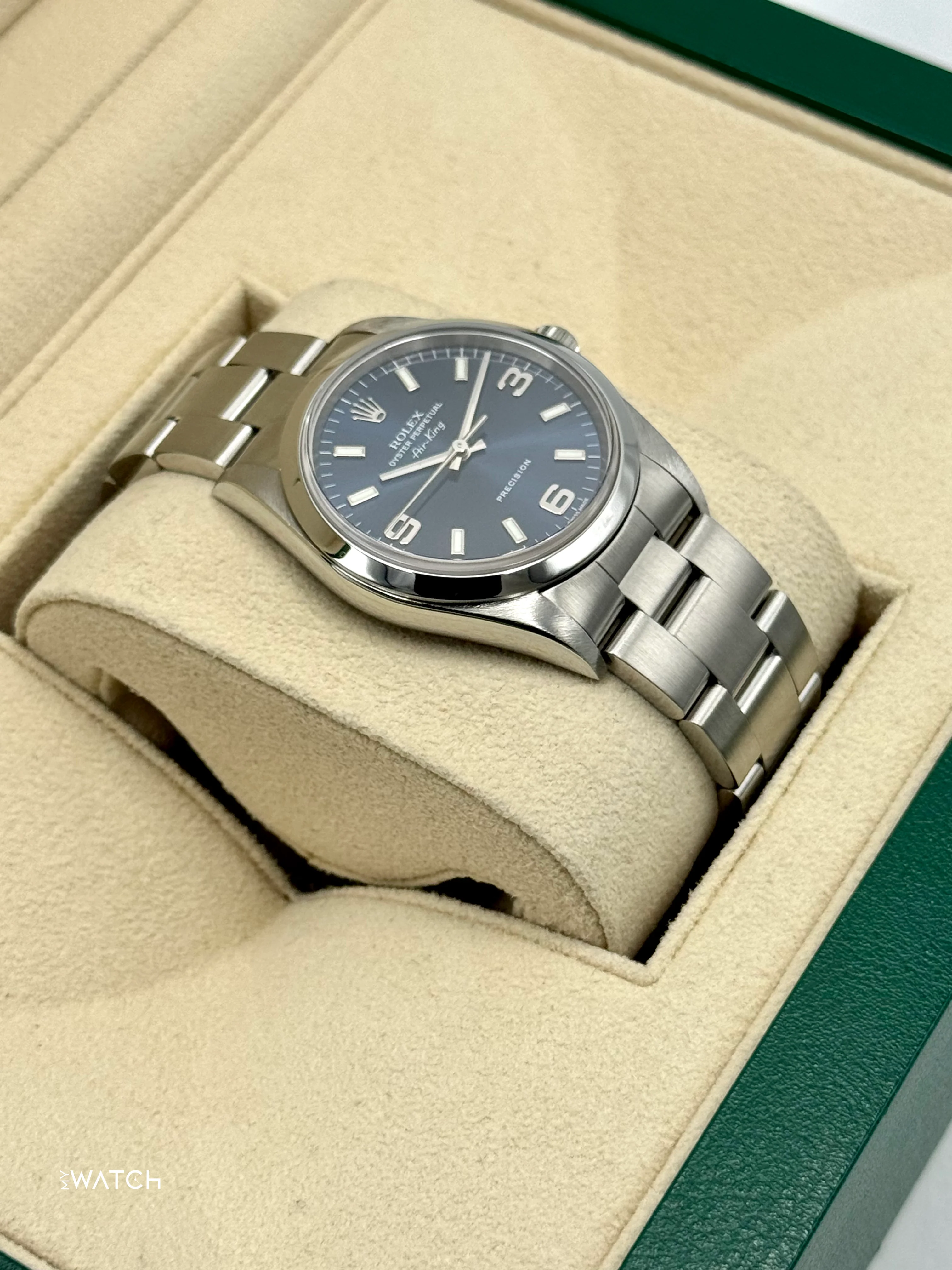 2008 Rolex Air-King 34mm 14000M Stainless Steel Blue Dial - Image 6