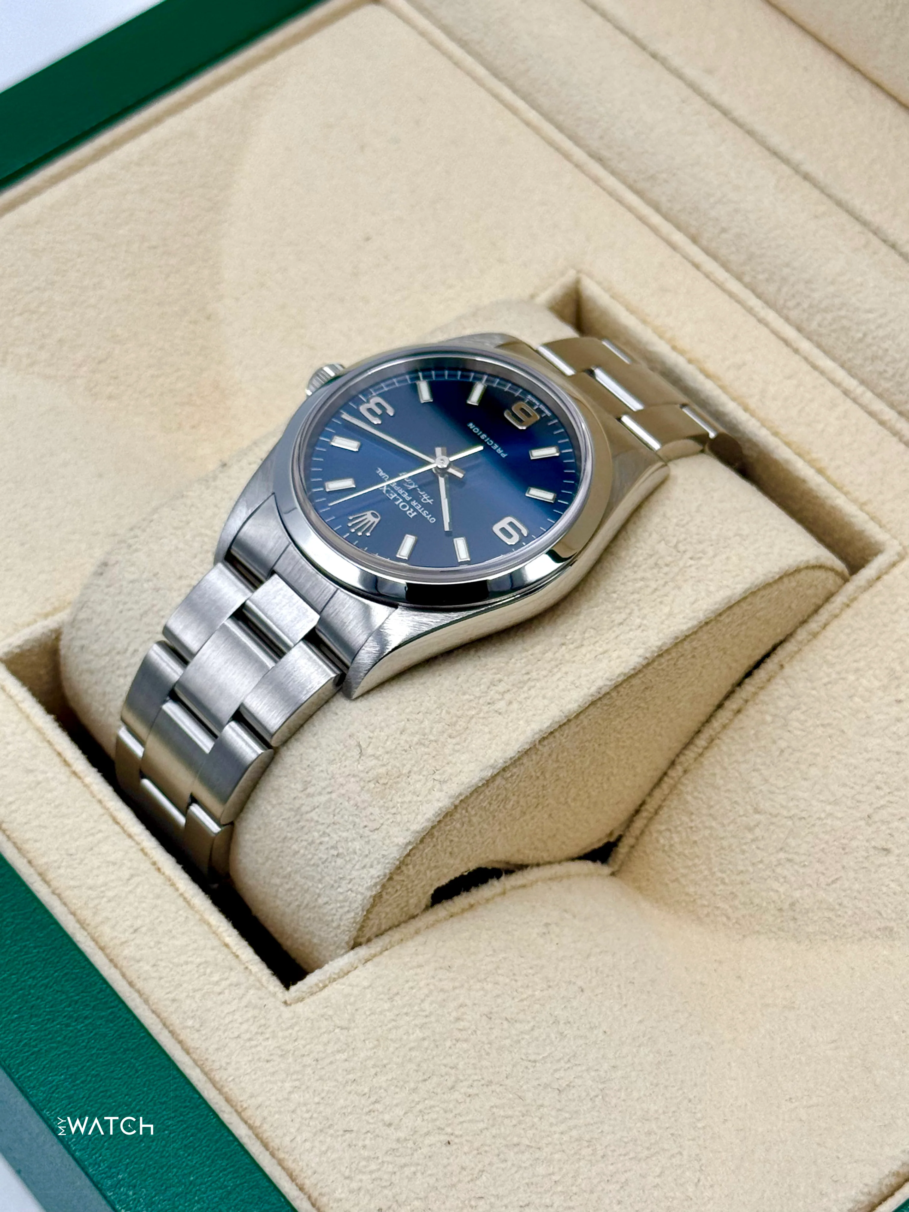 2008 Rolex Air-King 34mm 14000M Stainless Steel Blue Dial - Image 7