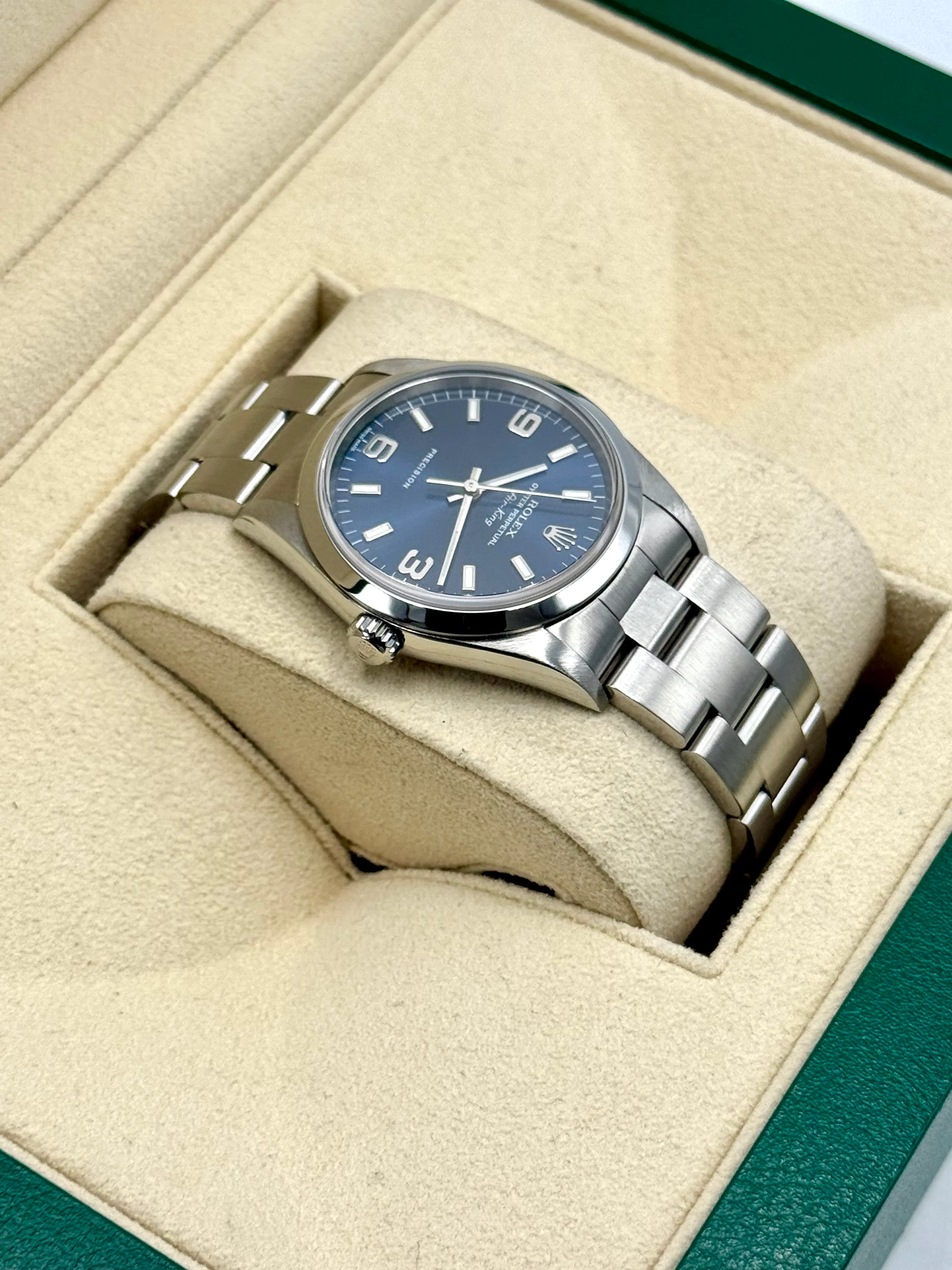 2008 Rolex Air-King 34mm 14000M Stainless Steel Blue Dial - Image 8