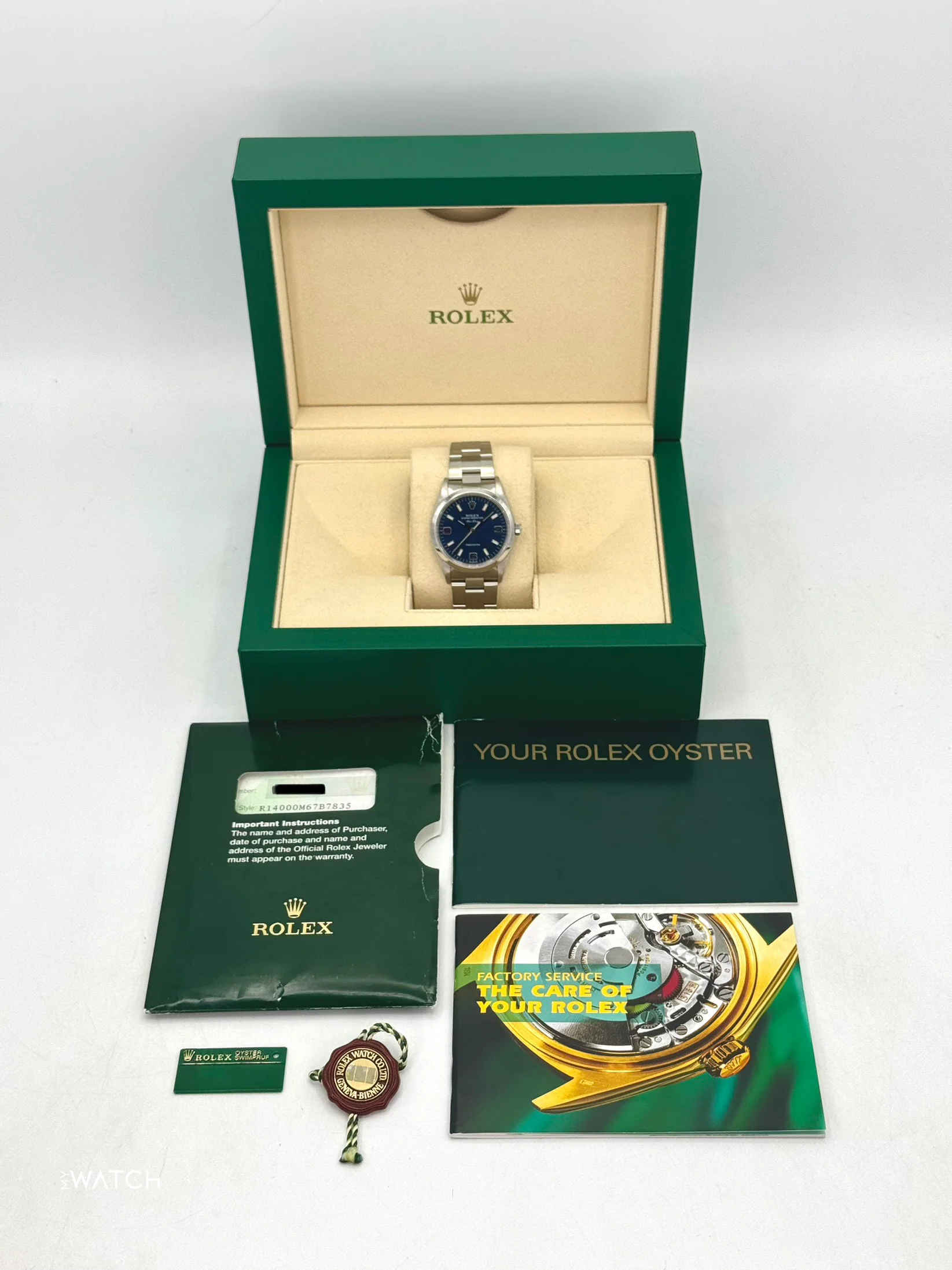 2008 Rolex Air-King 34mm 14000M Stainless Steel Blue Dial - Image 9