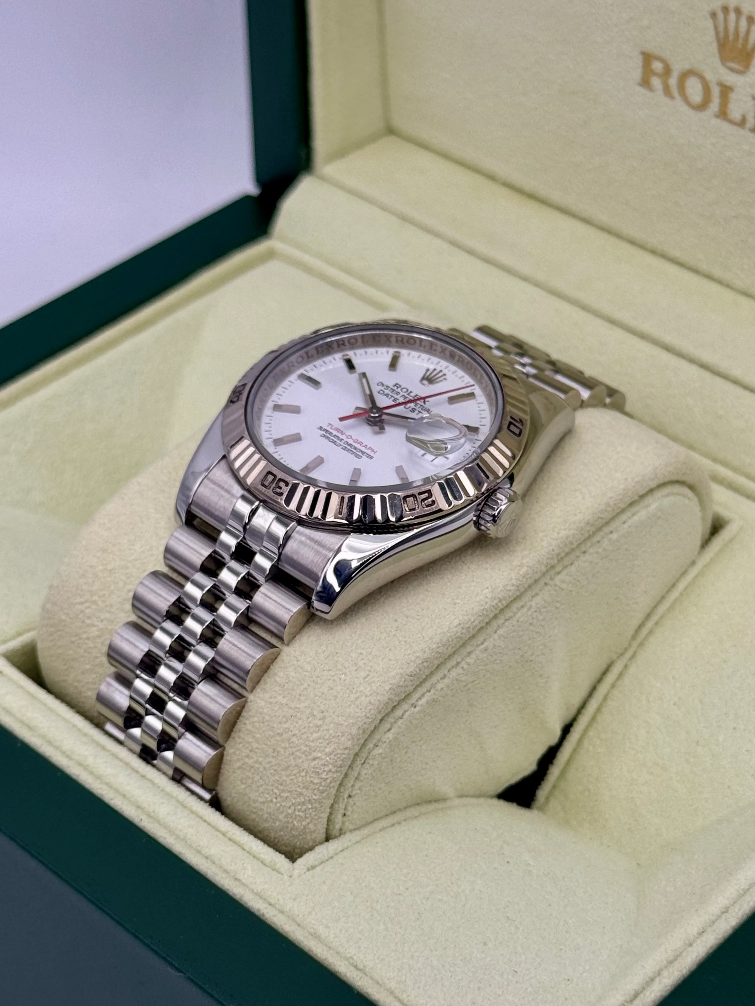 2006 Rolex Datejust Turn-O-Graph 36mm 116264 Jubilee White Dial - Image 5