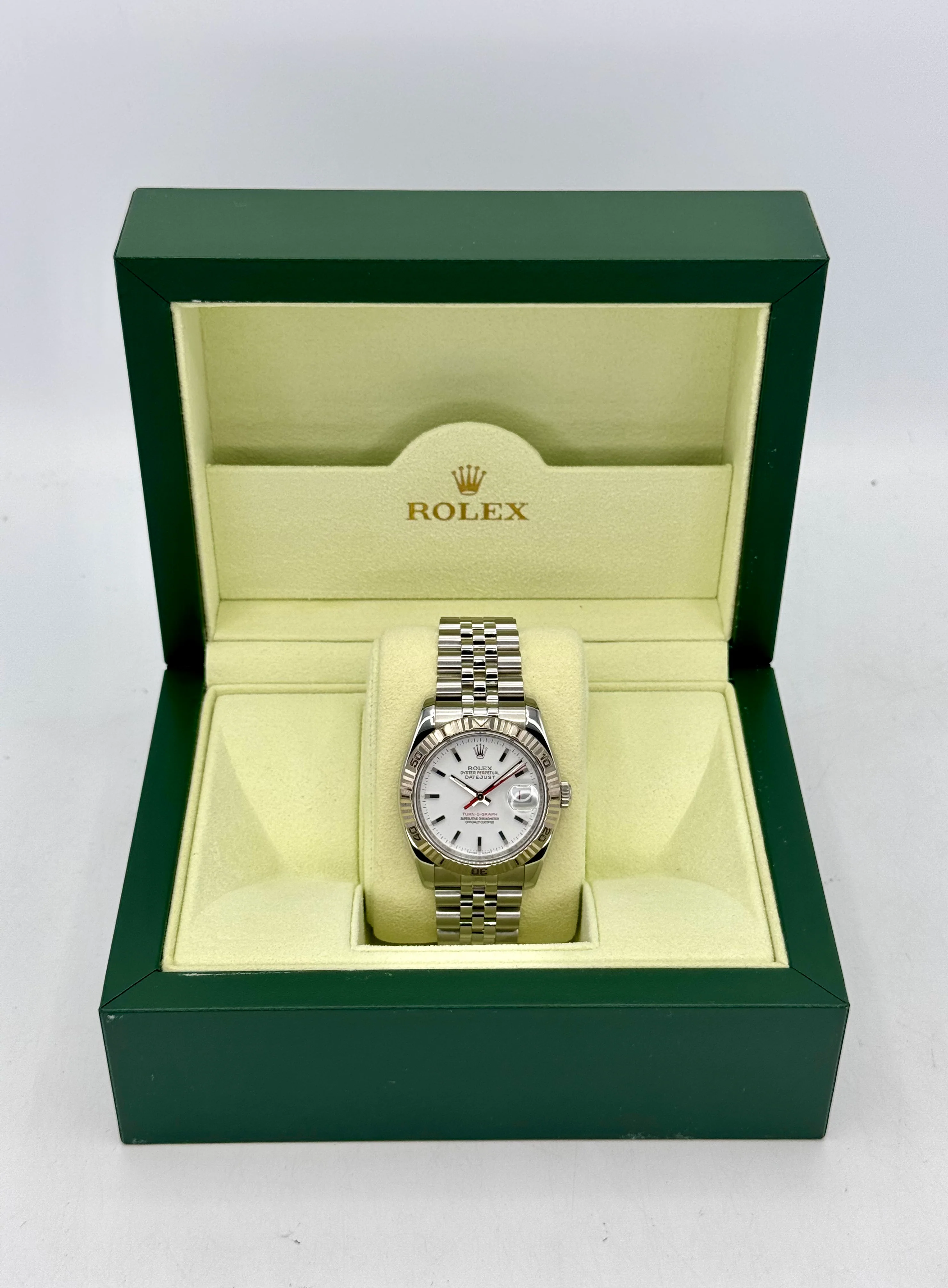 2006 Rolex Datejust Turn-O-Graph 36mm 116264 Jubilee White Dial - Image 9