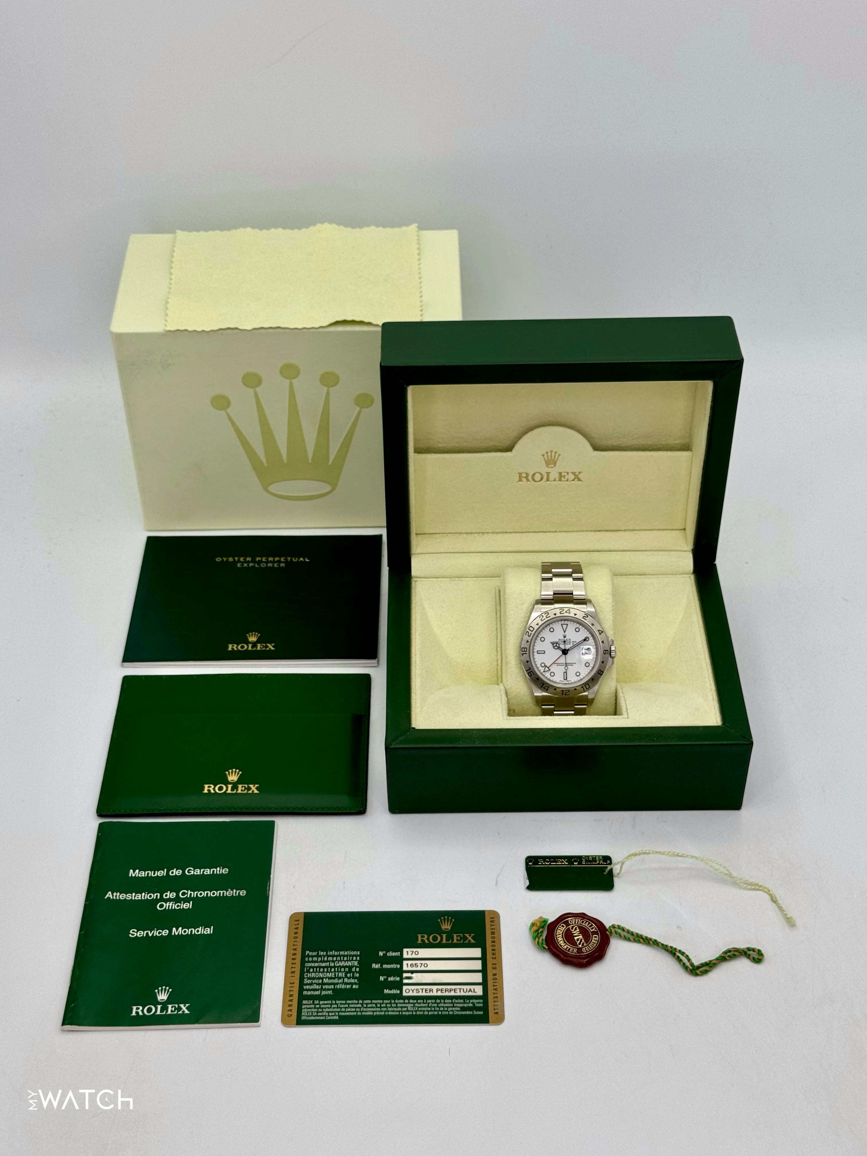 2008 Rolex Explorer II 40mm 16570 Stainless Steel Polar White Dial - Image 10