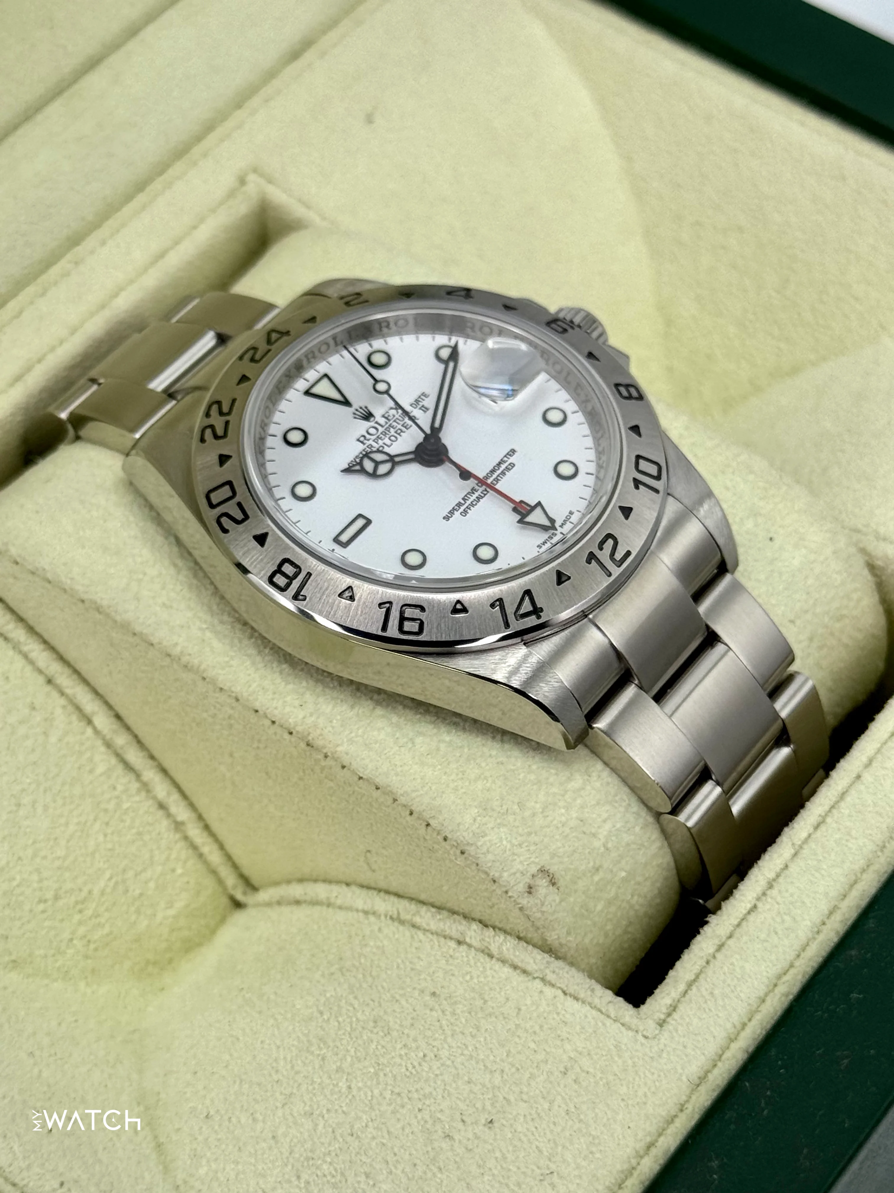 2008 Rolex Explorer II 40mm 16570 Stainless Steel Polar White Dial - Image 6