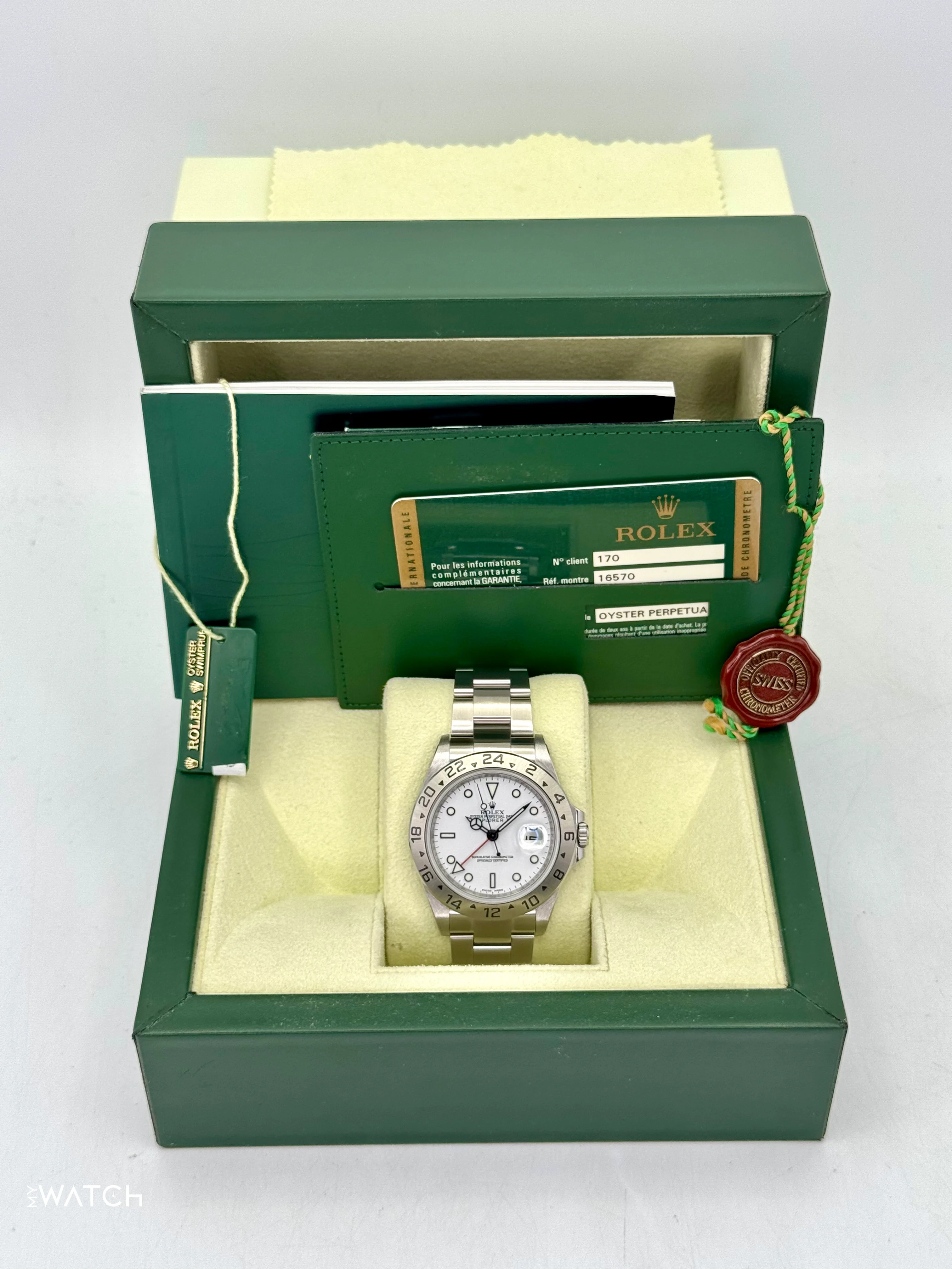 2008 Rolex Explorer II 40mm 16570 Stainless Steel Polar White Dial - Image 9