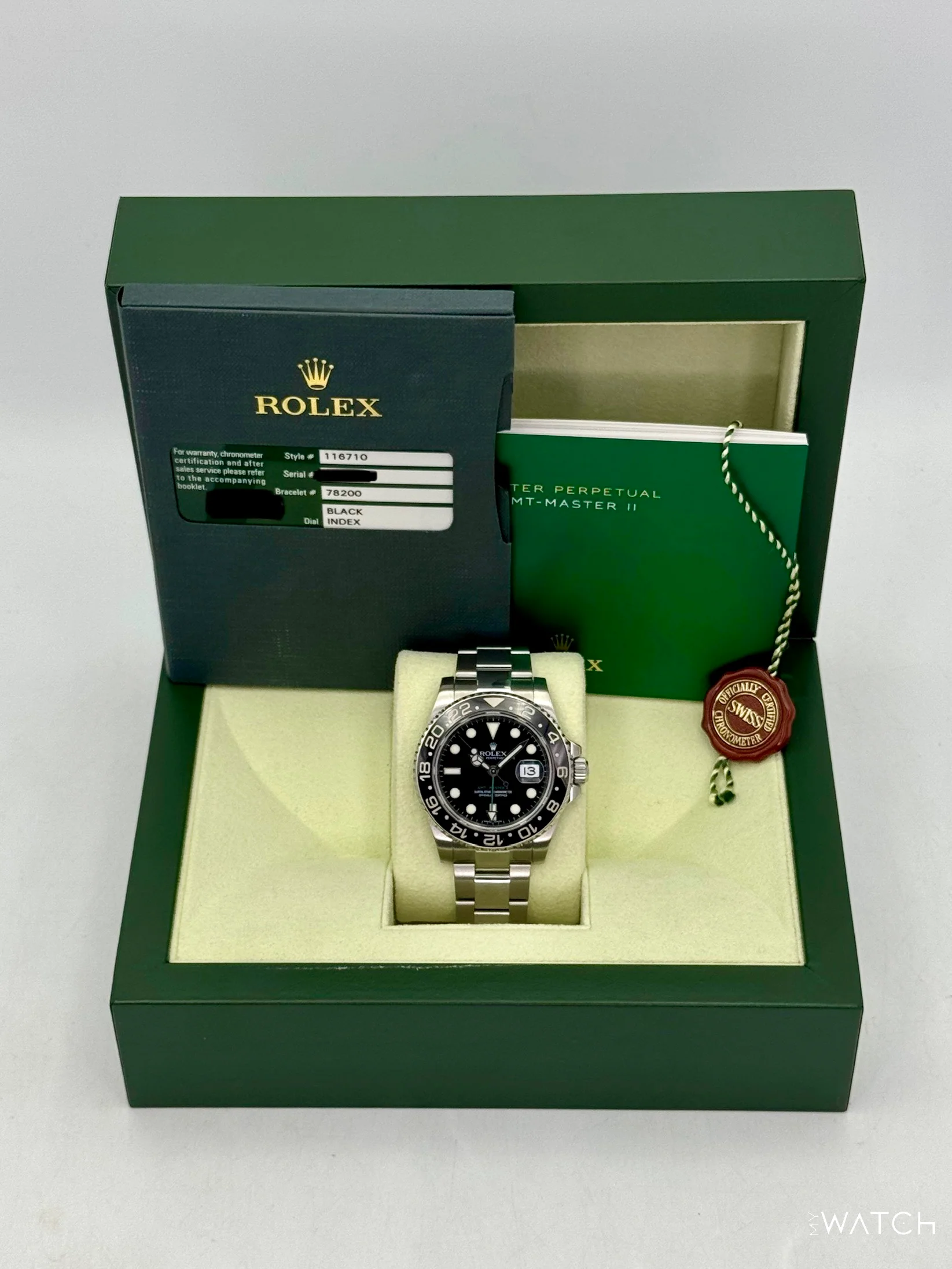 2008 Rolex GMT-Master II 40mm 116710LN Stainless Steel Black Dial - Image 9