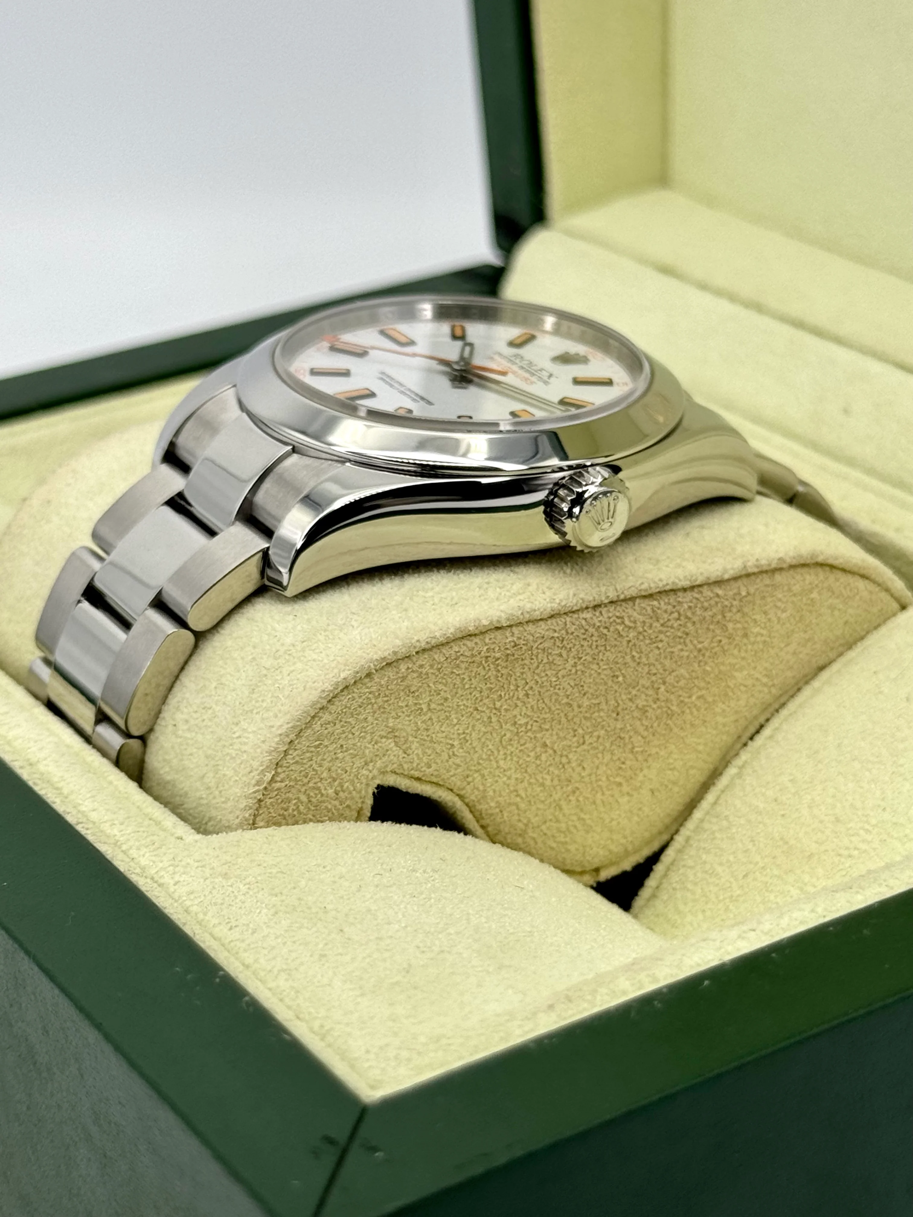 2008 Rolex Milgauss 40mm 116400 Stainless Steel White Dial - Image 5