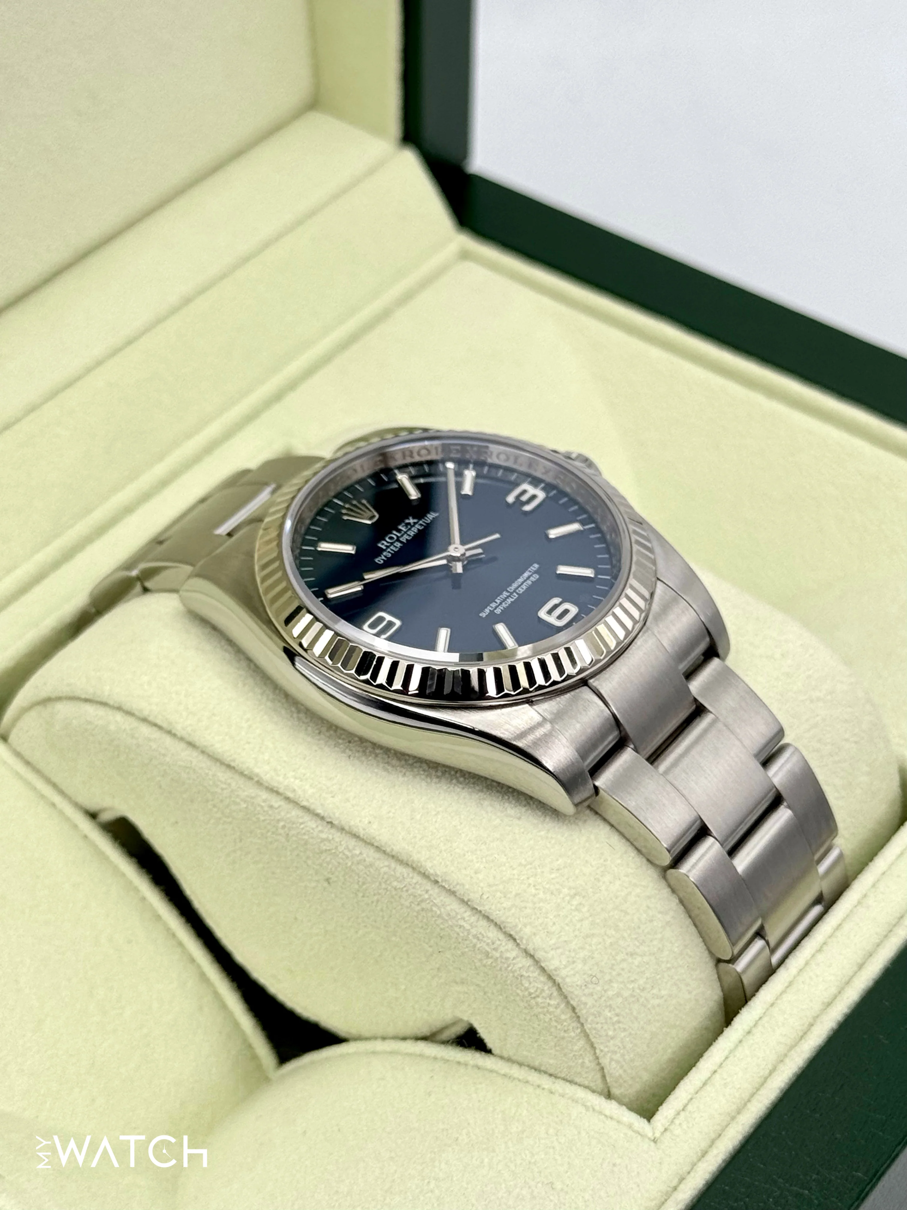 2008 Rolex Oyster Perpetual 36mm 116034 Blue Dial - Image 6