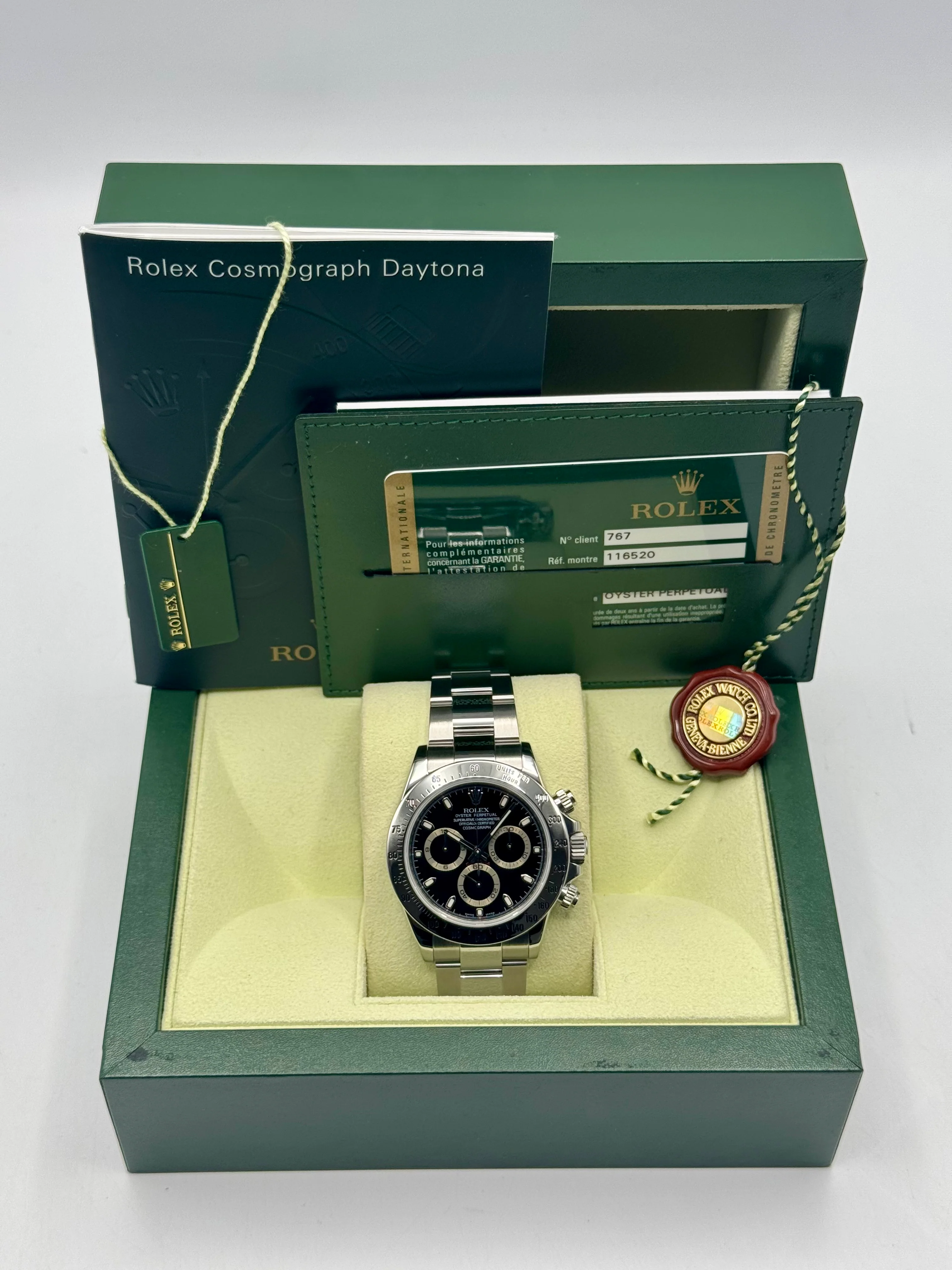 2009 Rolex Daytona 40mm 116520 Stainless Steel Black Dial - Image 9