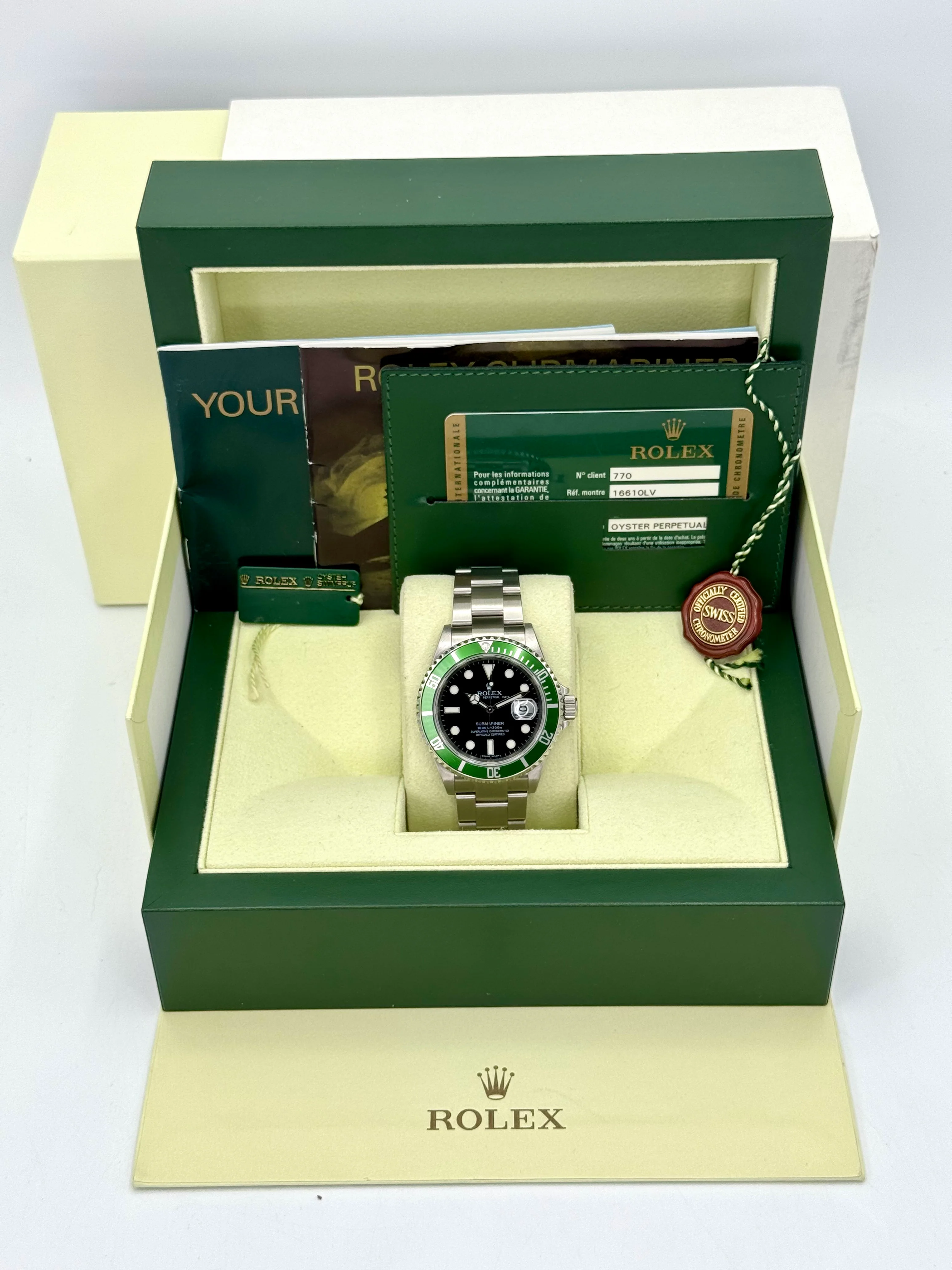 2009 Rolex Submariner "Kermit" 40mm 16610LV Stainless Steel Black Dial - Image 12