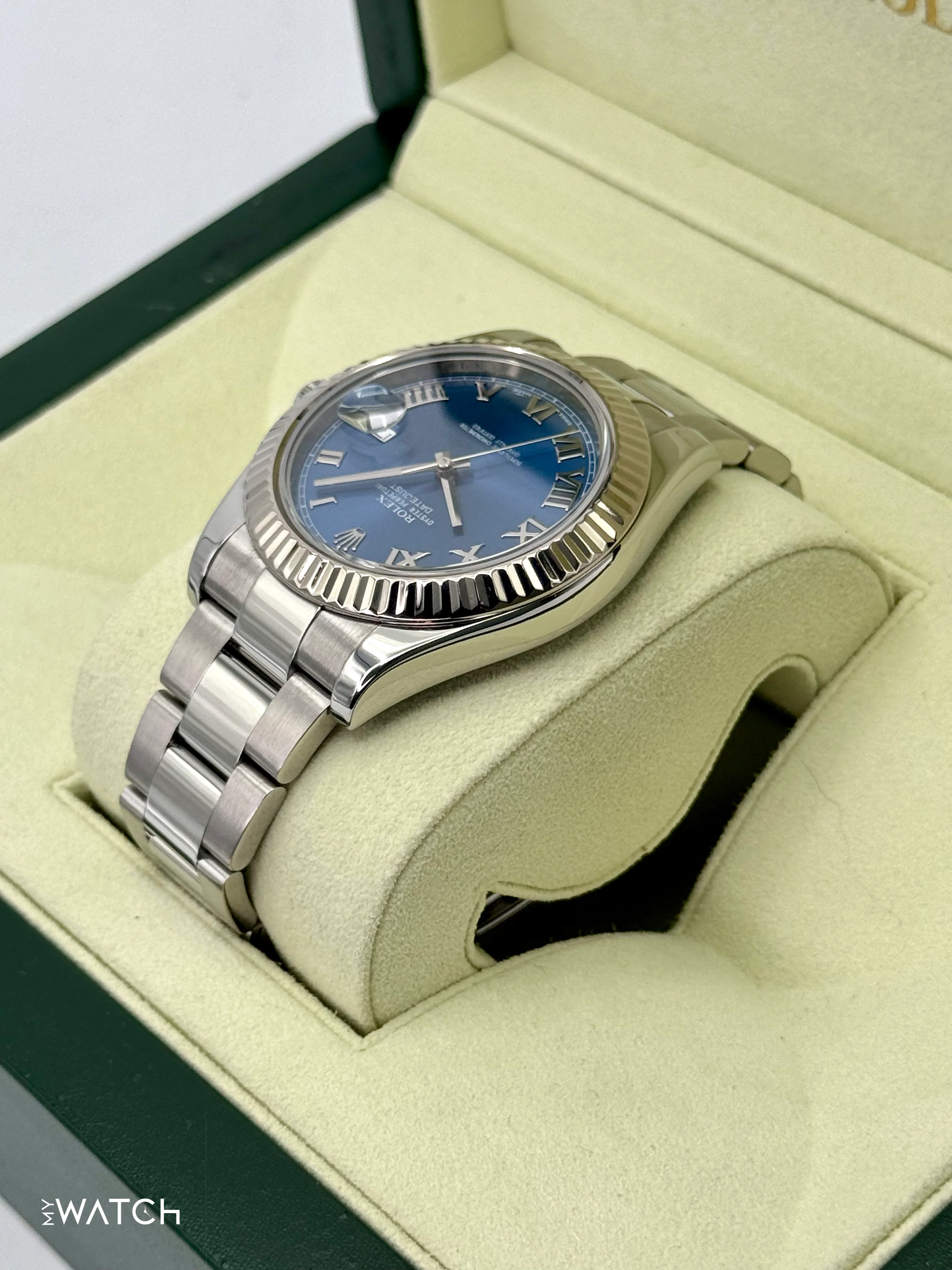2010 Rolex Datejust II 41mm 116334 Stainless Steel Oyster Blue Dial - Image 7