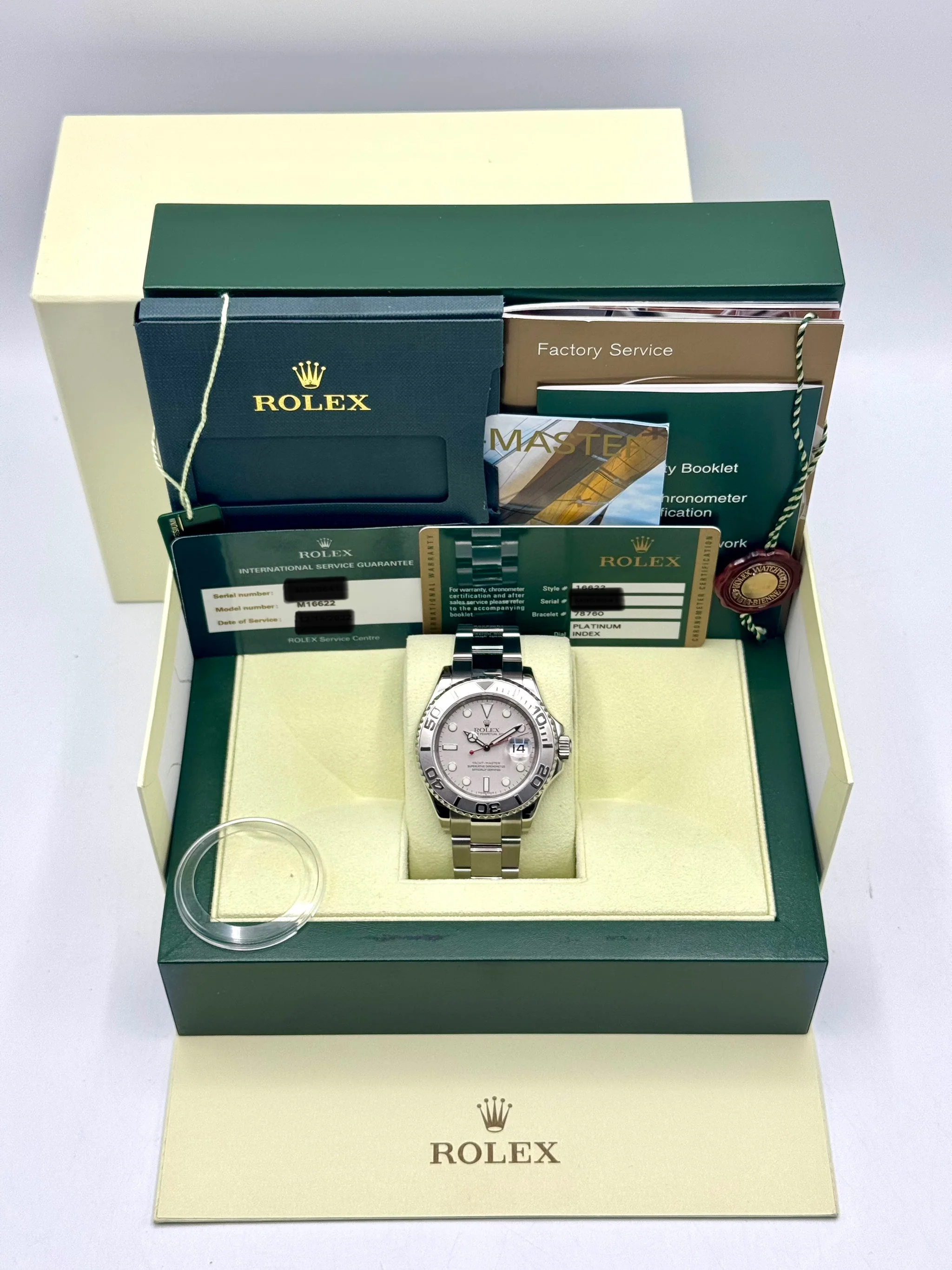 2010 Rolex Yacht-Master 40mm 16622 Platinum Bezel and Dial - Image 10