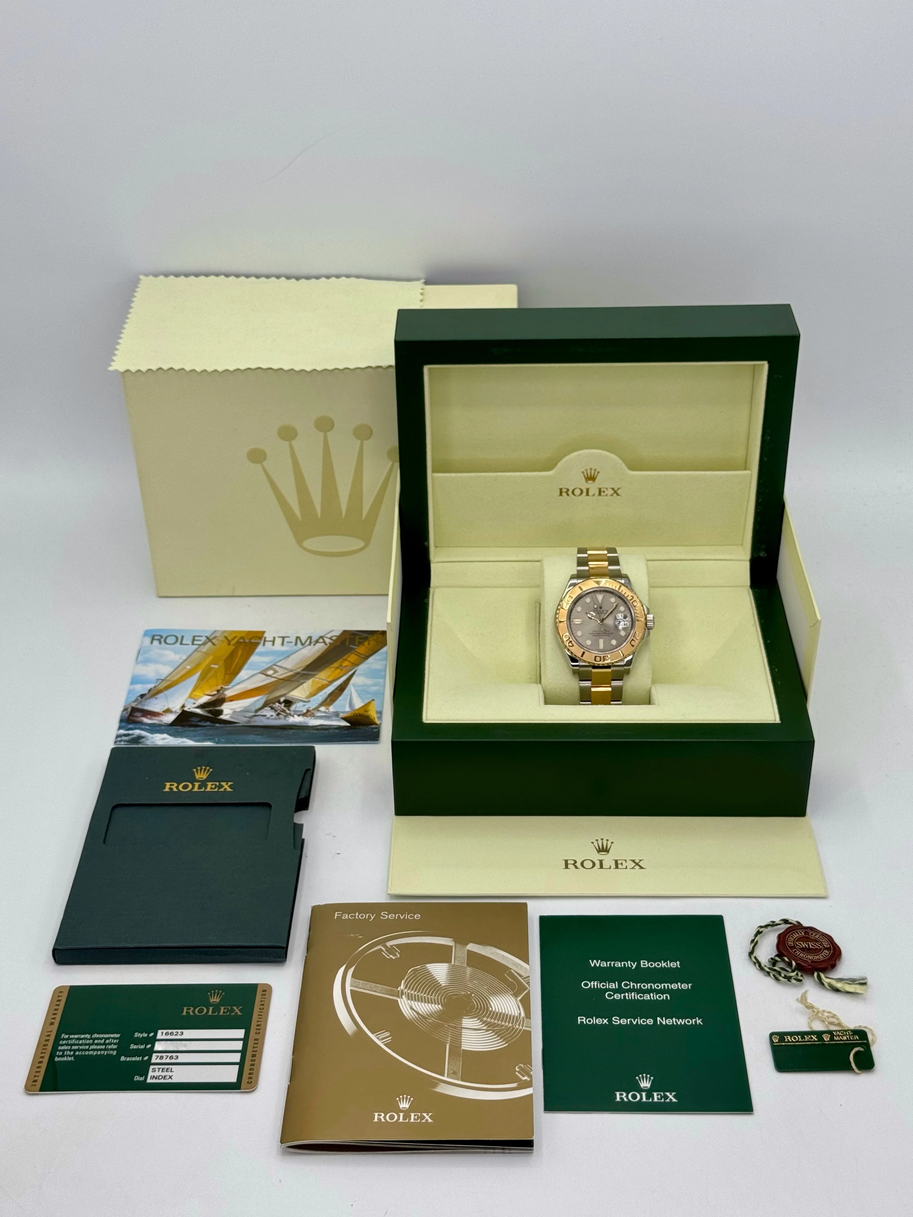2010 Rolex Yacht-Master 40mm 16623 Two-Tone Rhodium Dial - Image 10