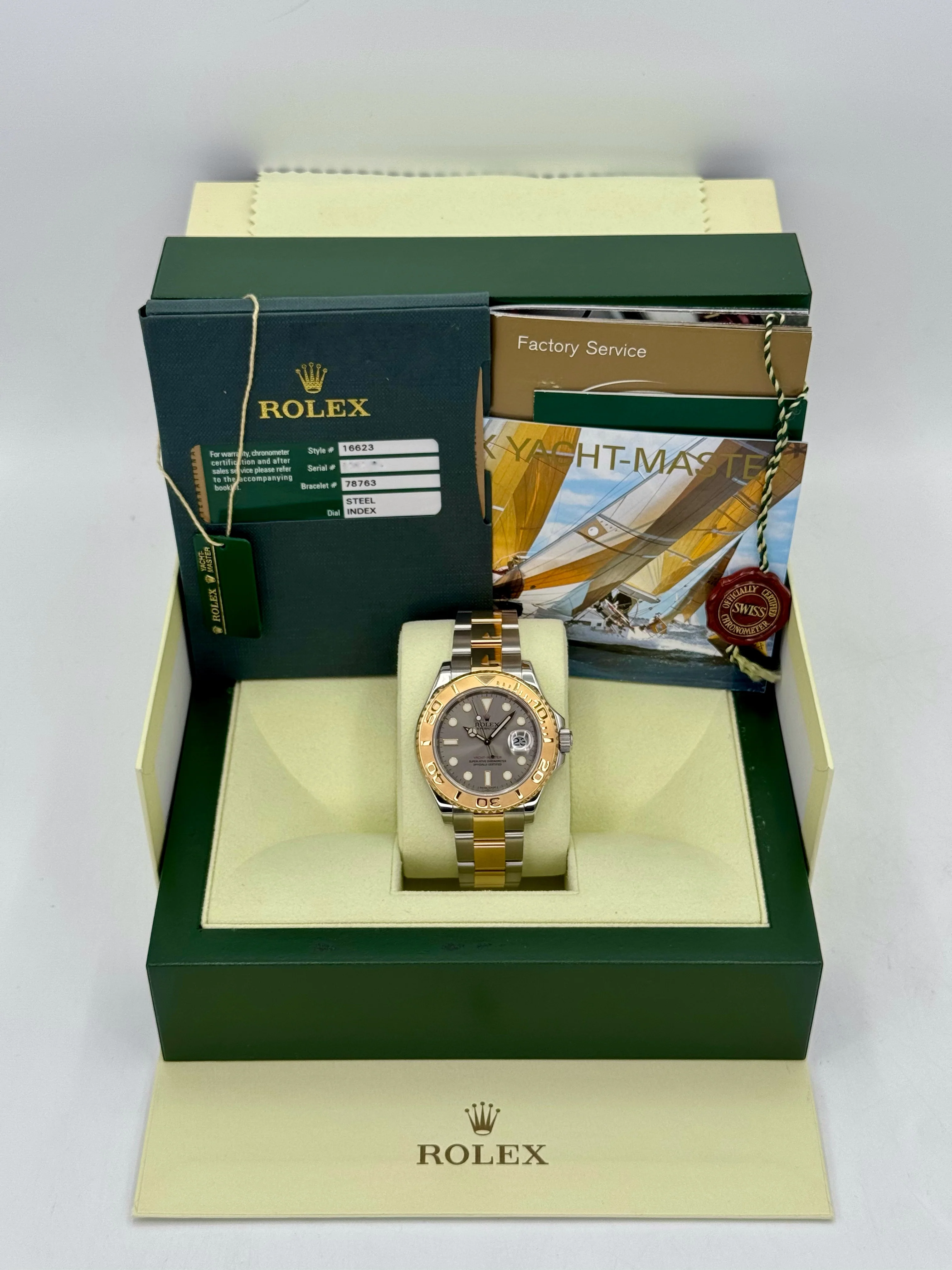 2010 Rolex Yacht-Master 40mm 16623 Two-Tone Rhodium Dial - Image 9