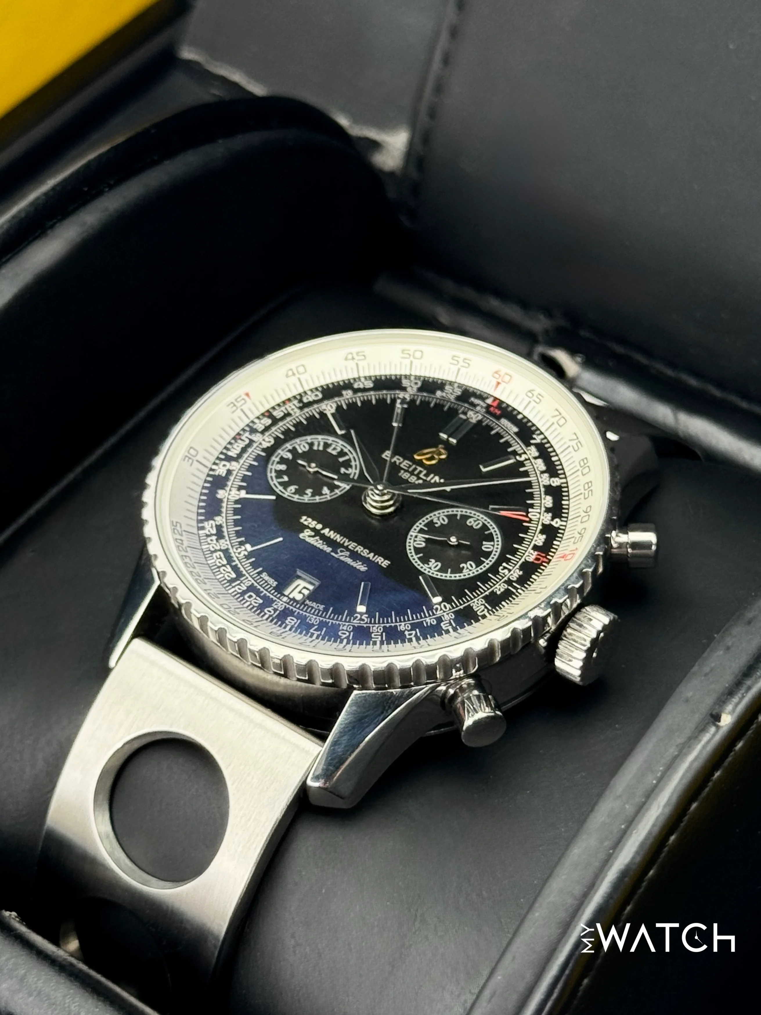 2011 Breitling Navitimer 125th Anniversary 43mm A26322 Stainless Steel Black Dial - Image 5