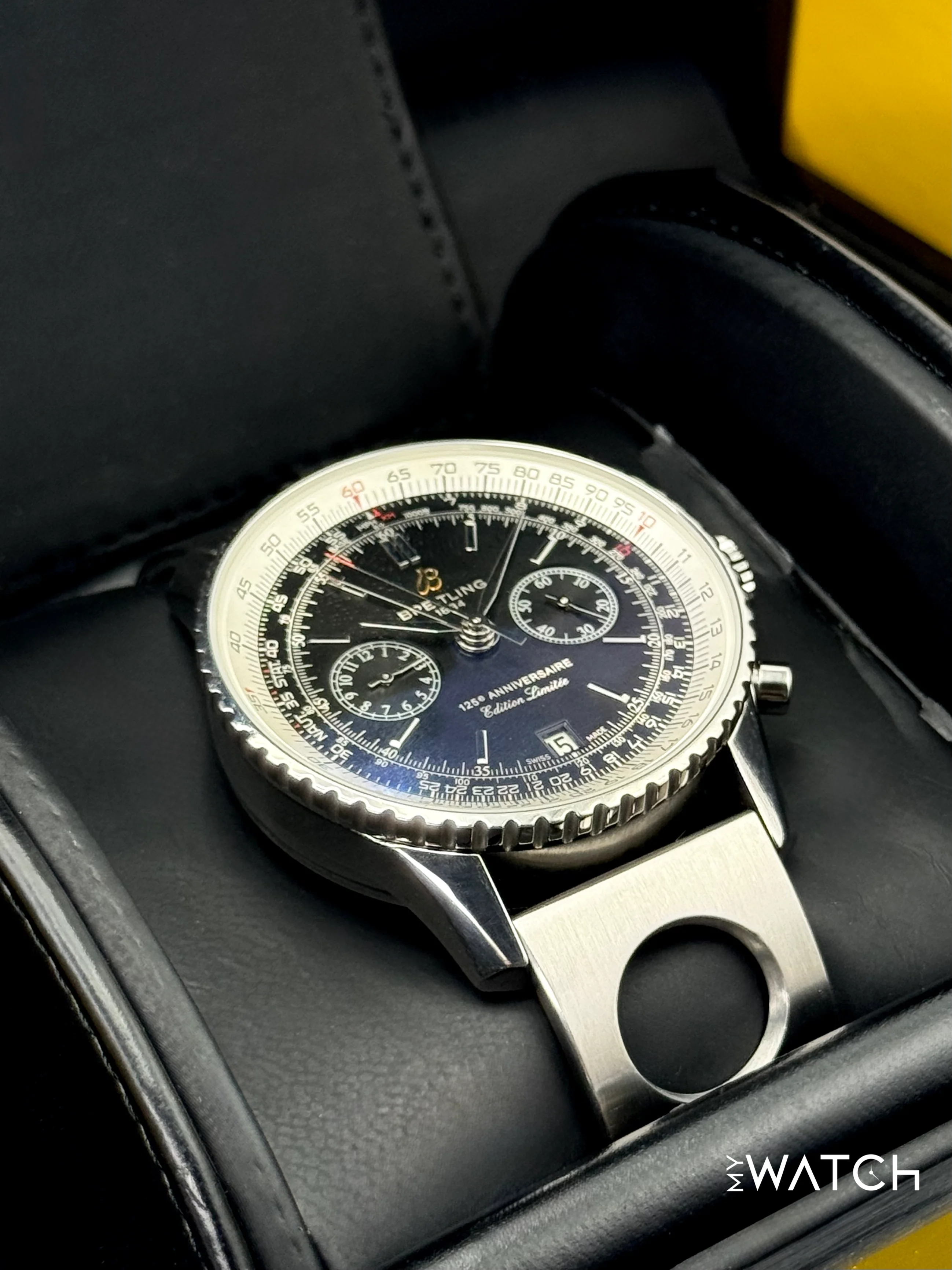 2011 Breitling Navitimer 125th Anniversary 43mm A26322 Stainless Steel Black Dial - Image 6