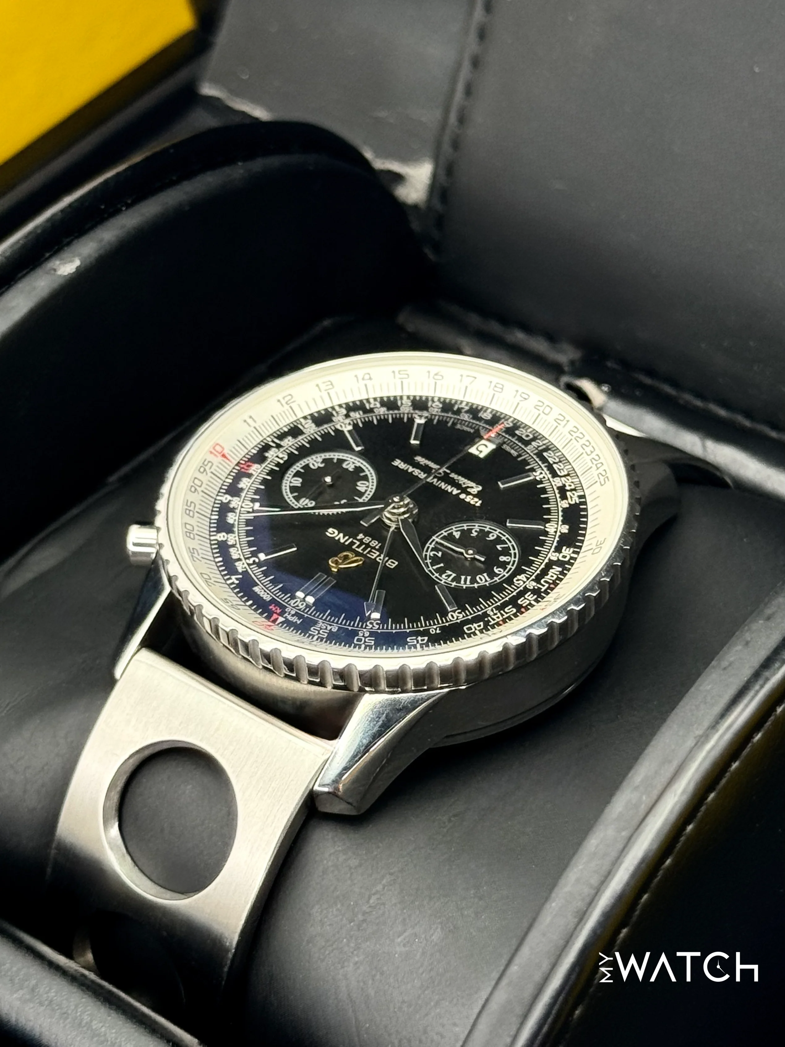 2011 Breitling Navitimer 125th Anniversary 43mm A26322 Stainless Steel Black Dial - Image 7