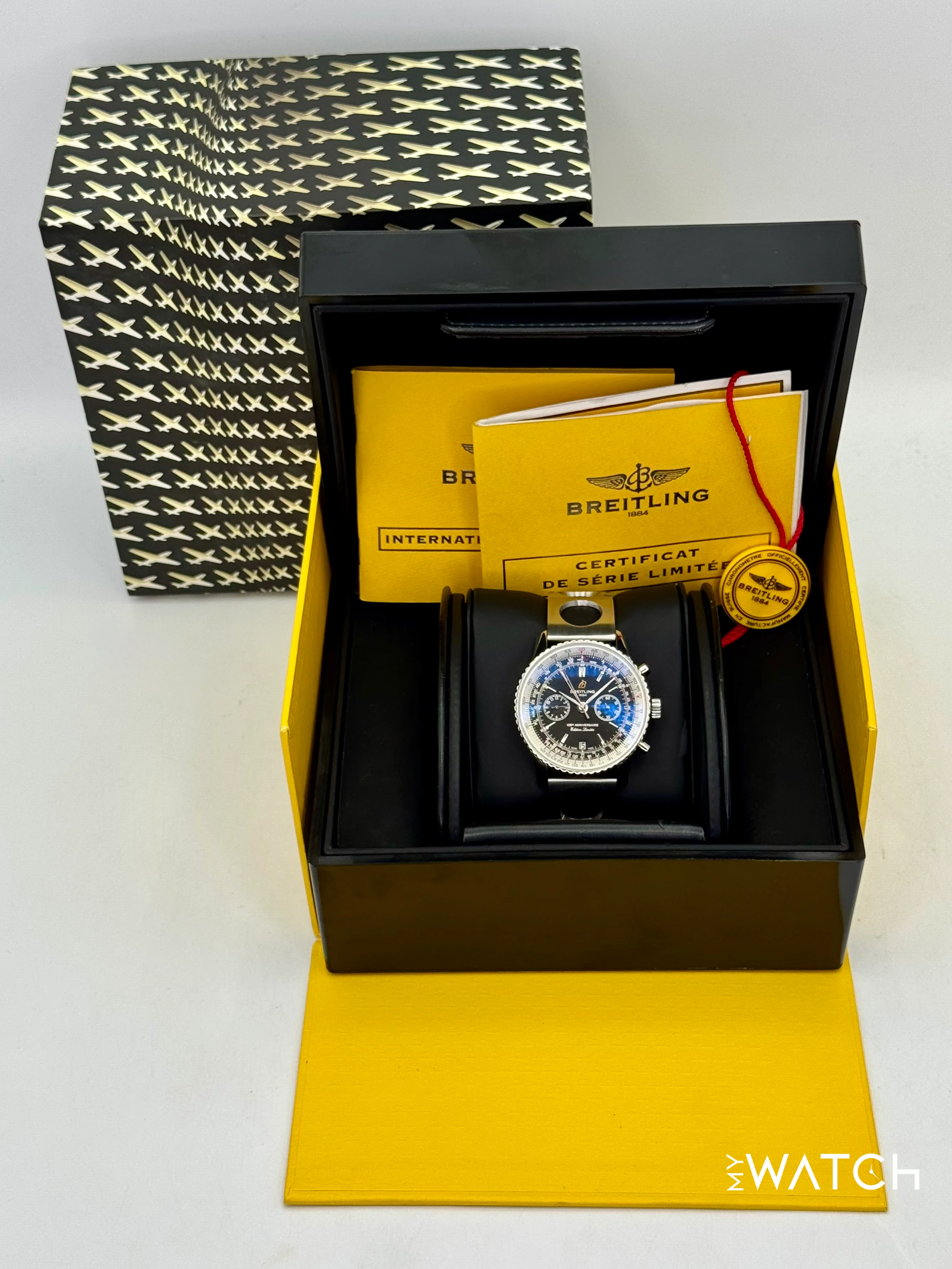 2011 Breitling Navitimer 125th Anniversary 43mm A26322 Stainless Steel Black Dial - Image 9