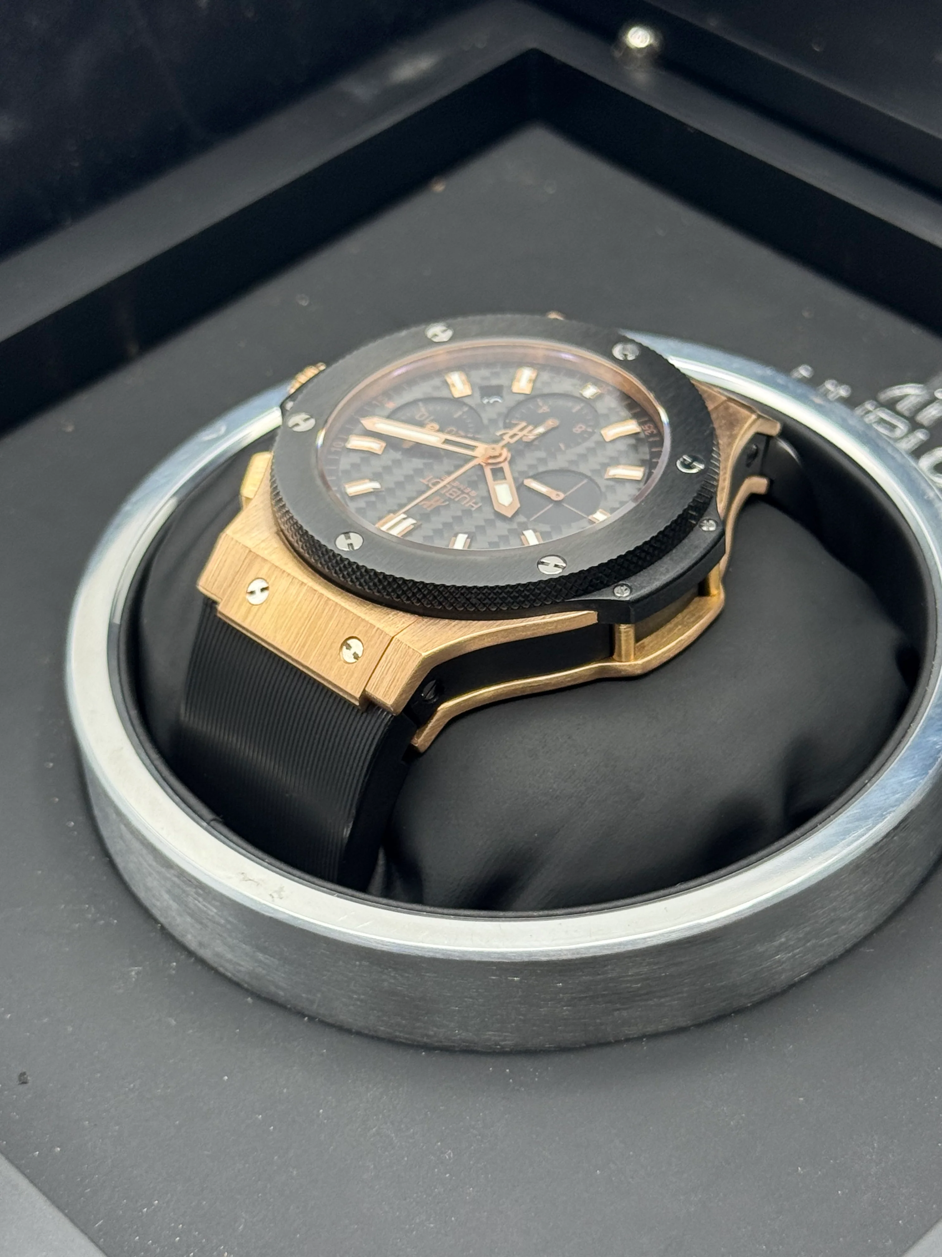 2011 Hublot Big Bang Chronograph 44mm 301.PM.1780.RX Rose Gold Black Dial - Image 7